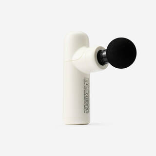 Mini Electric Hand Massage Gun, Rechargeable with Carry Bag, 3 Speeds - Beige