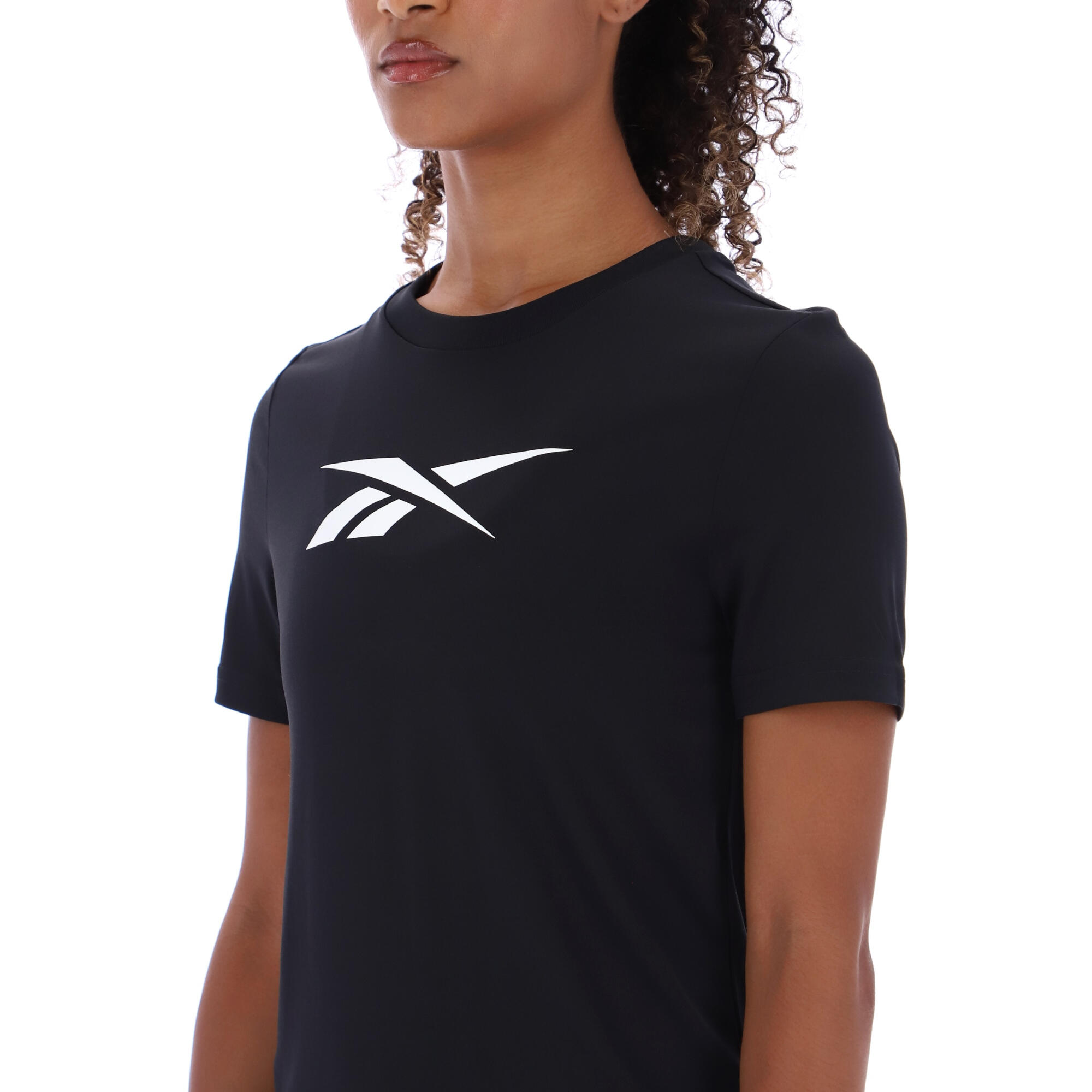 Camiseta slim fitness Mujer Reebok Casidy core negra 2/3