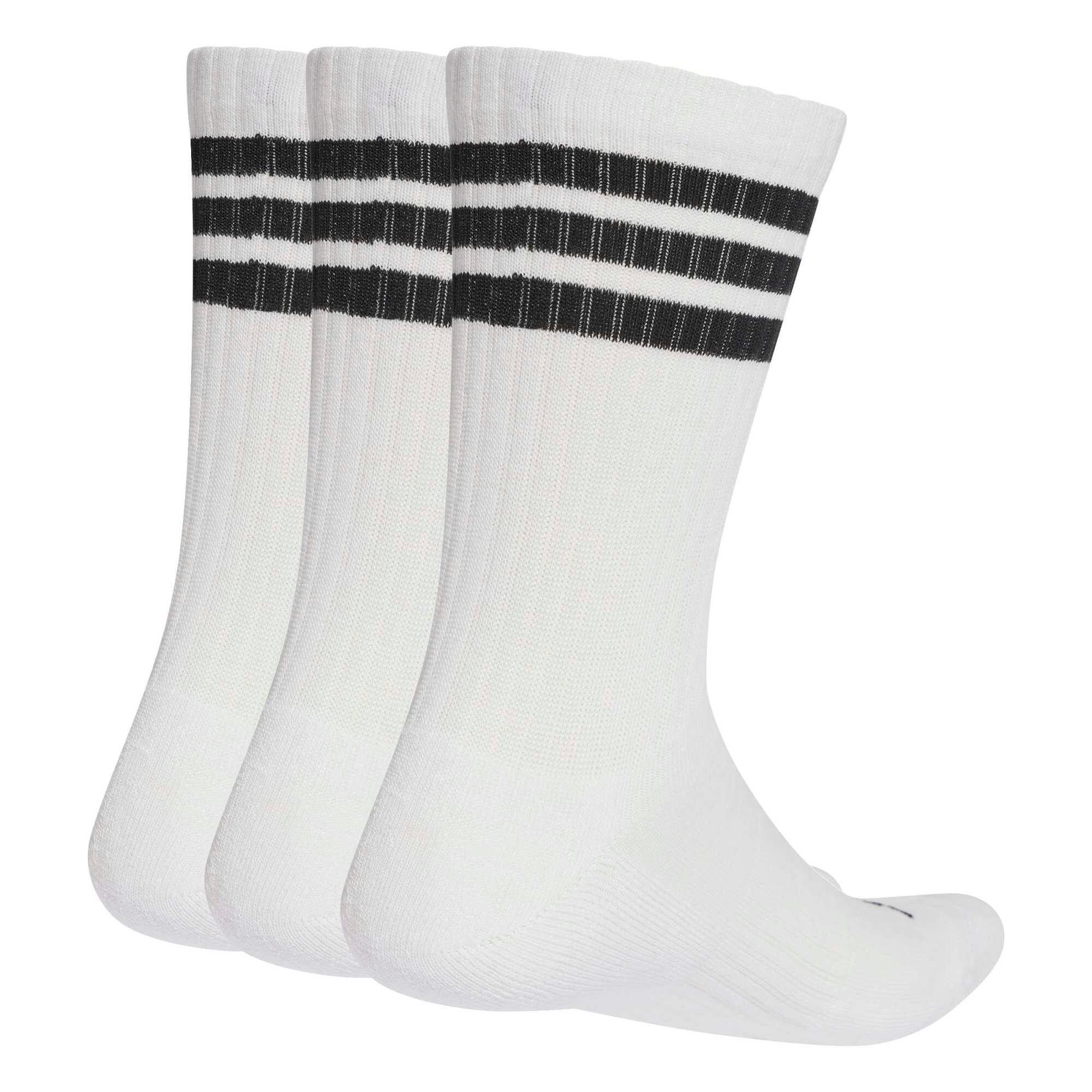 Lot de 3 Paires de Chaussettes Mi-Mollet en Coton - Blanc 3/4