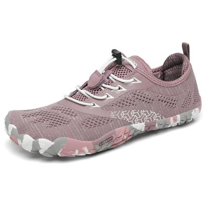 Zapatillas barefoot montaña y trekking Adulto Saguaro Smart II Rosa Gris - CD