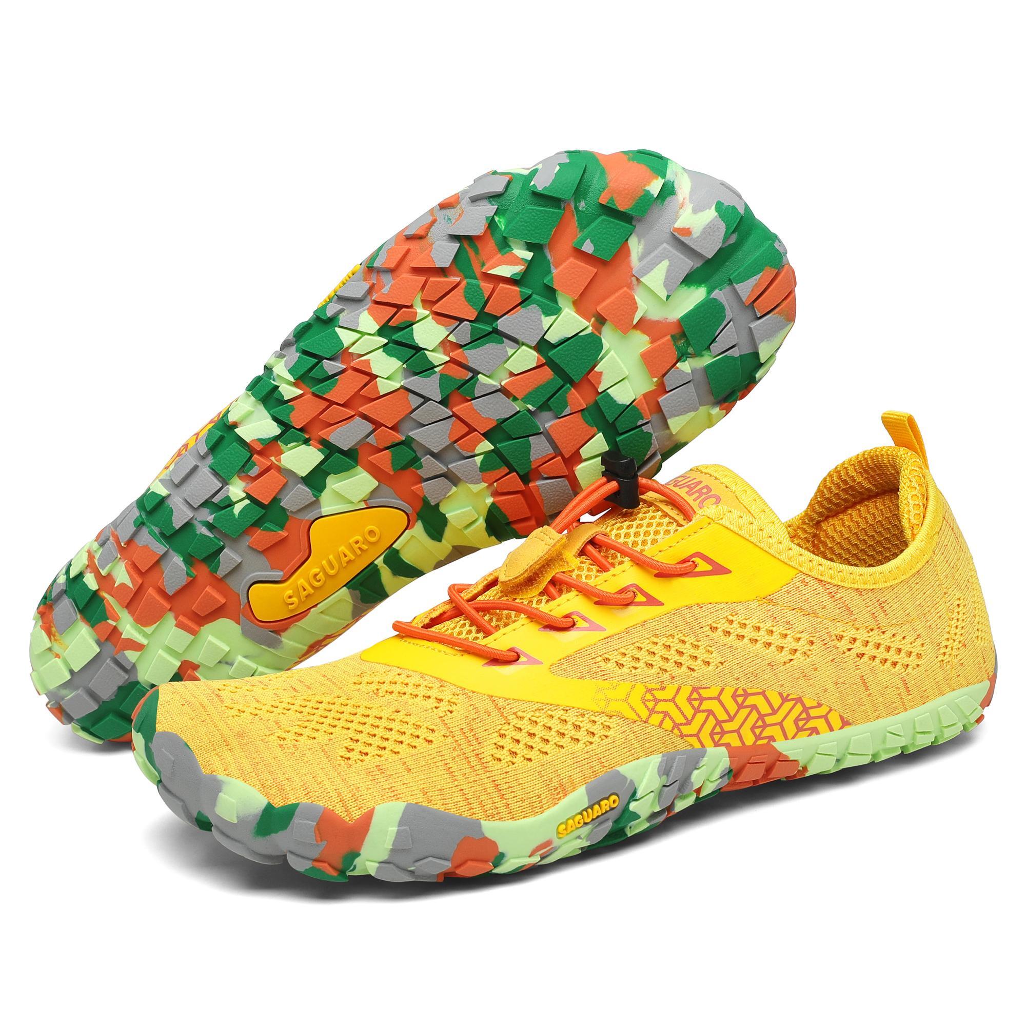 Zapatillas barefoot montaña y trekking Adulto Saguaro Smart II Amarillo - CD 5/8
