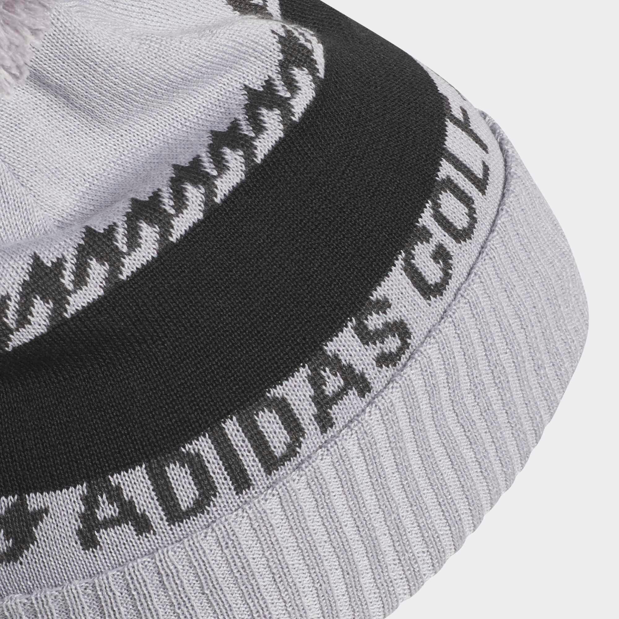 Berretto golf COLD.DRY con pompon grigio-nero 3/4