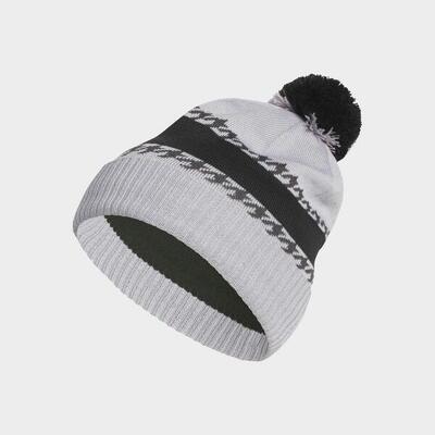 Golfmuts cold.rdy met pompom grijs/zwart