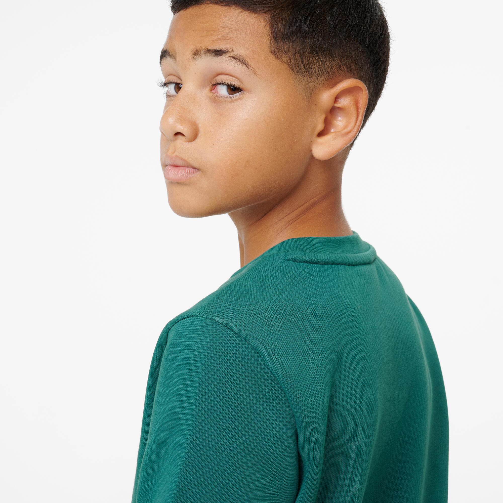 Kapuzensweatshirt Kinder grün 6/7