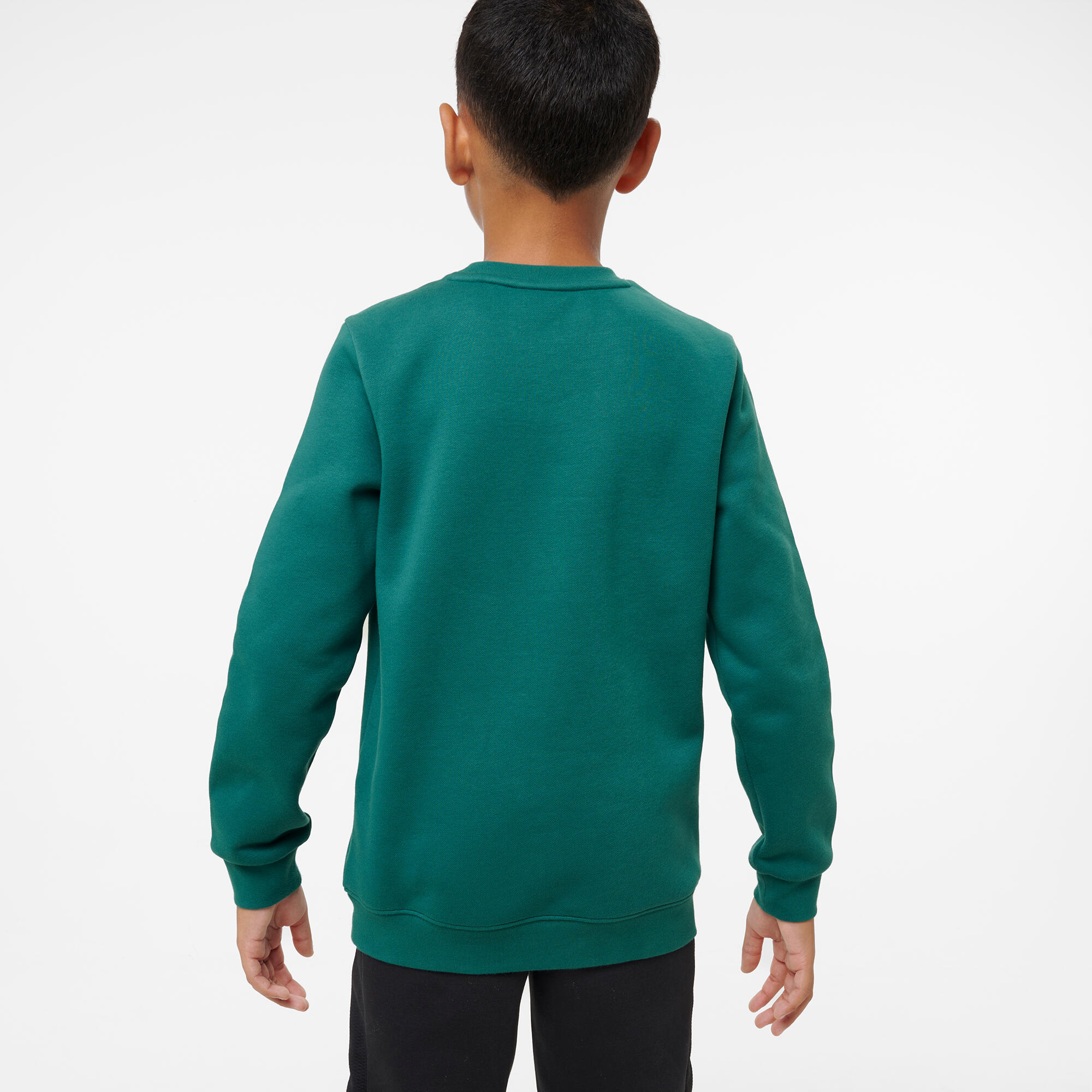 Kapuzensweatshirt Kinder grün 3/7