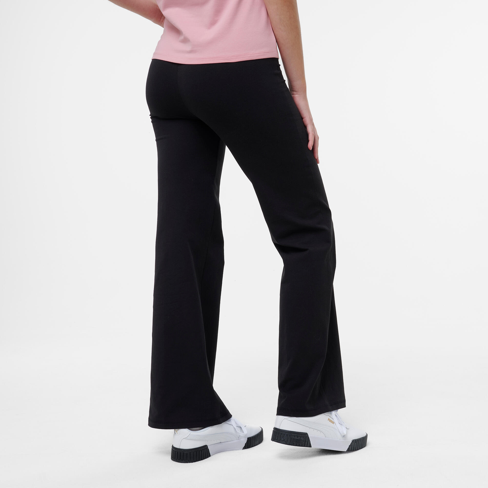 Legging en coton taille haute femme, noir 3/7