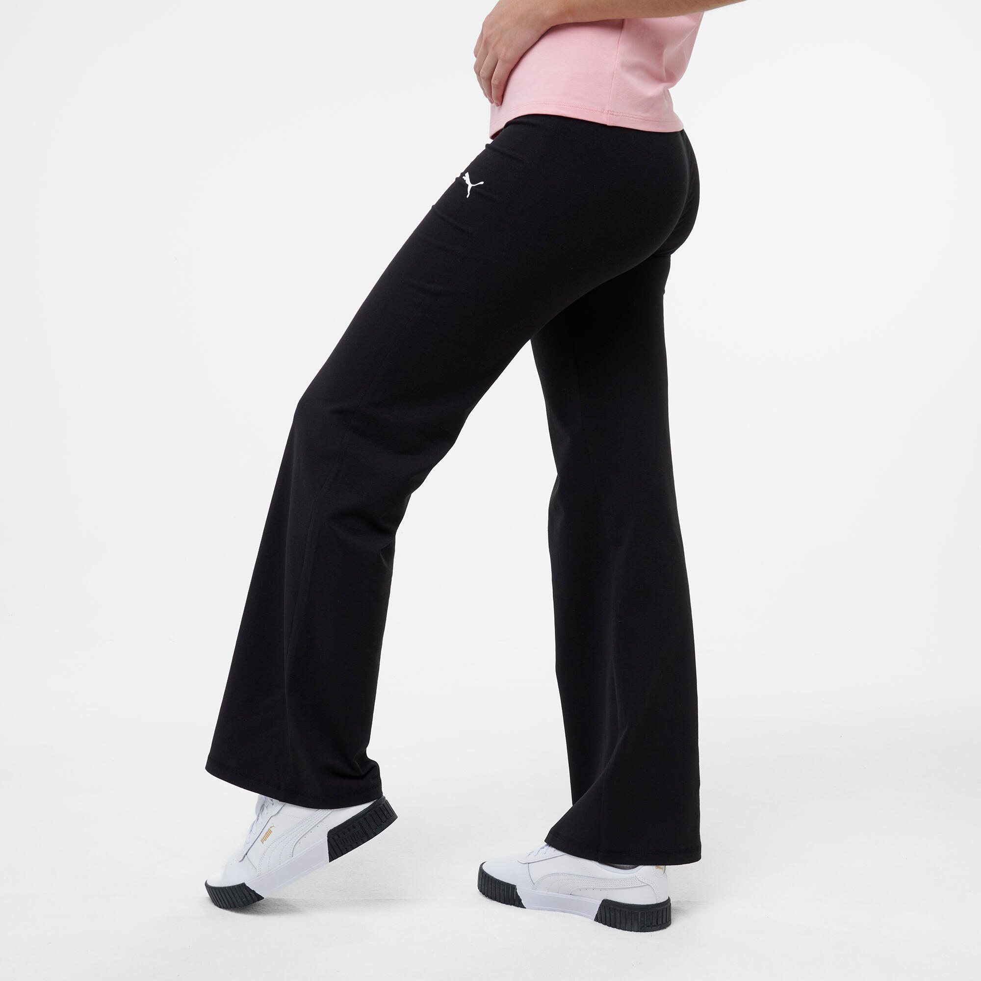 Legging en coton taille haute femme, noir 2/7