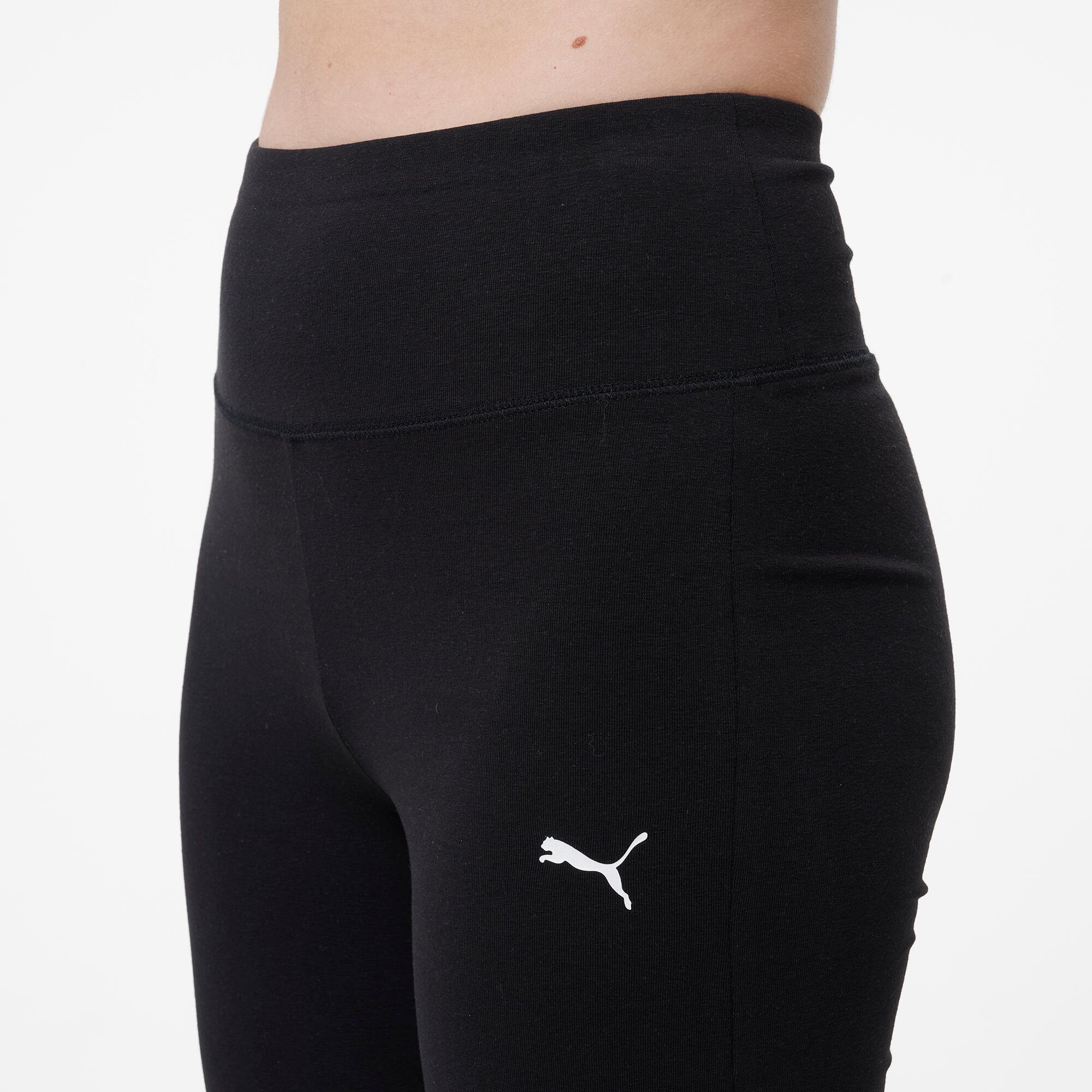 Legging en coton taille haute femme, noir 7/7