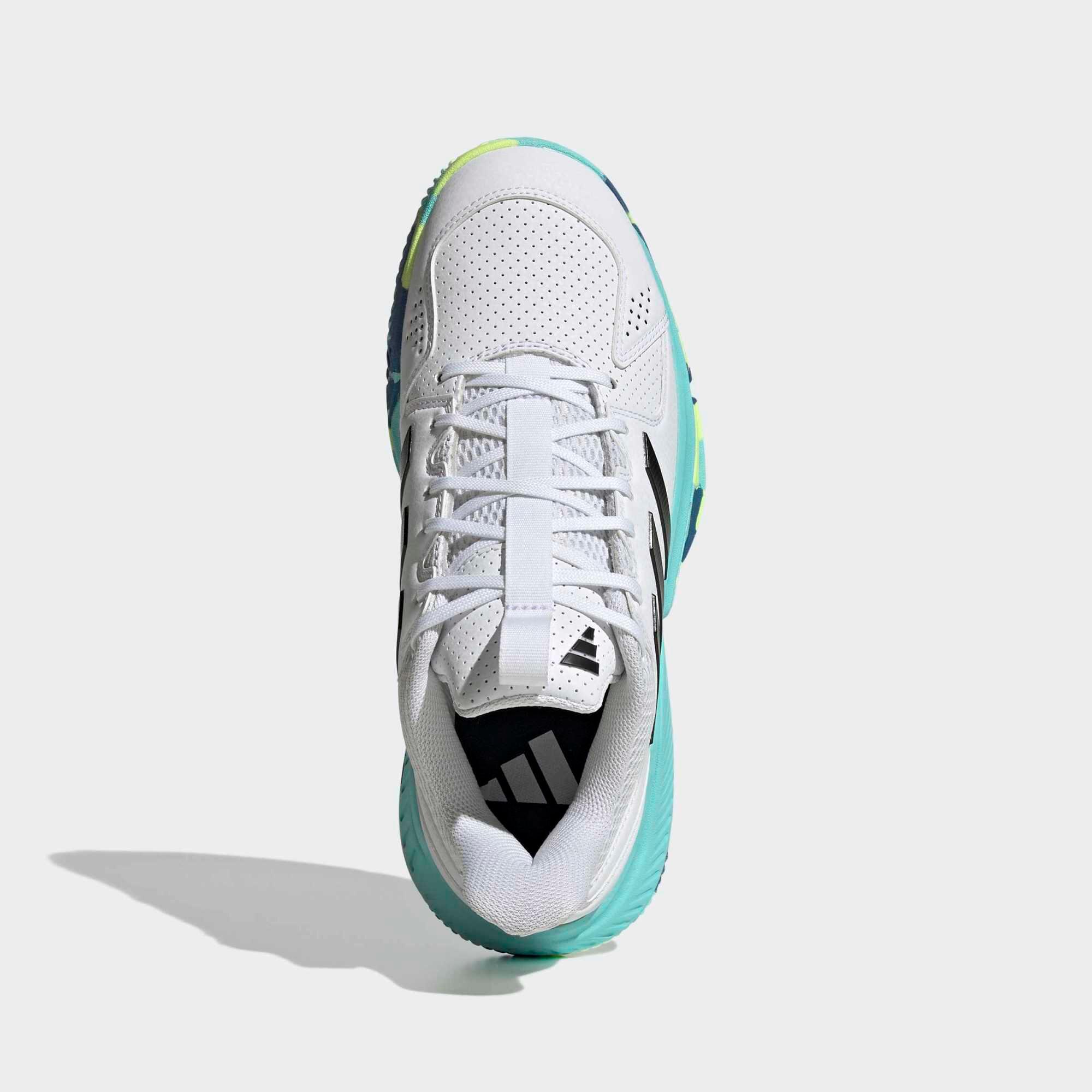 Handball Hallenschuhe Erwachsene - Adidas Court Flight weiss/gelb/blau 3/9