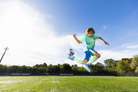 Футболка дитяча Viralto Club для футболу синя/зелена