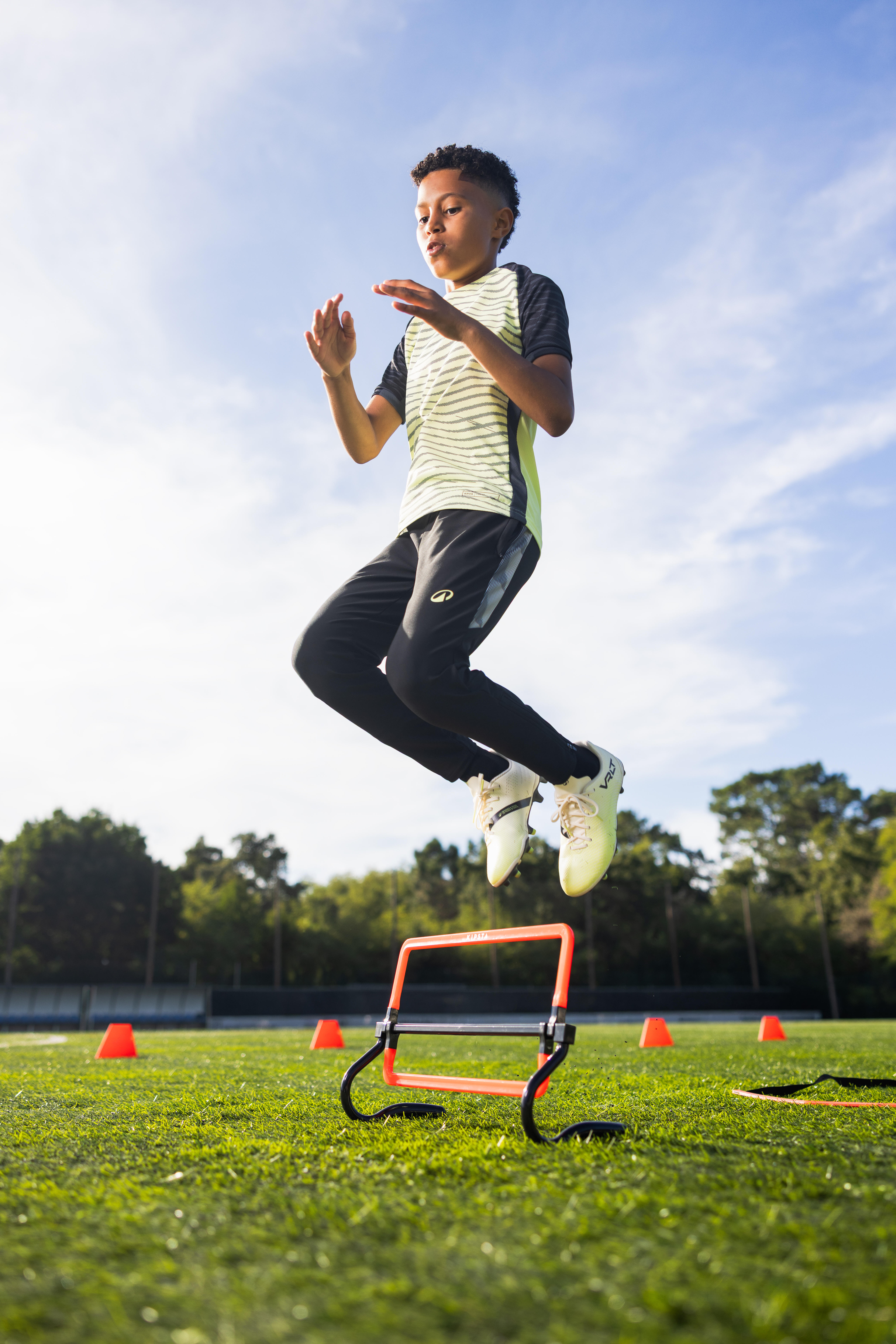 Chandail de soccer 1/2 zipper enfant, Viralto - KIPSTA