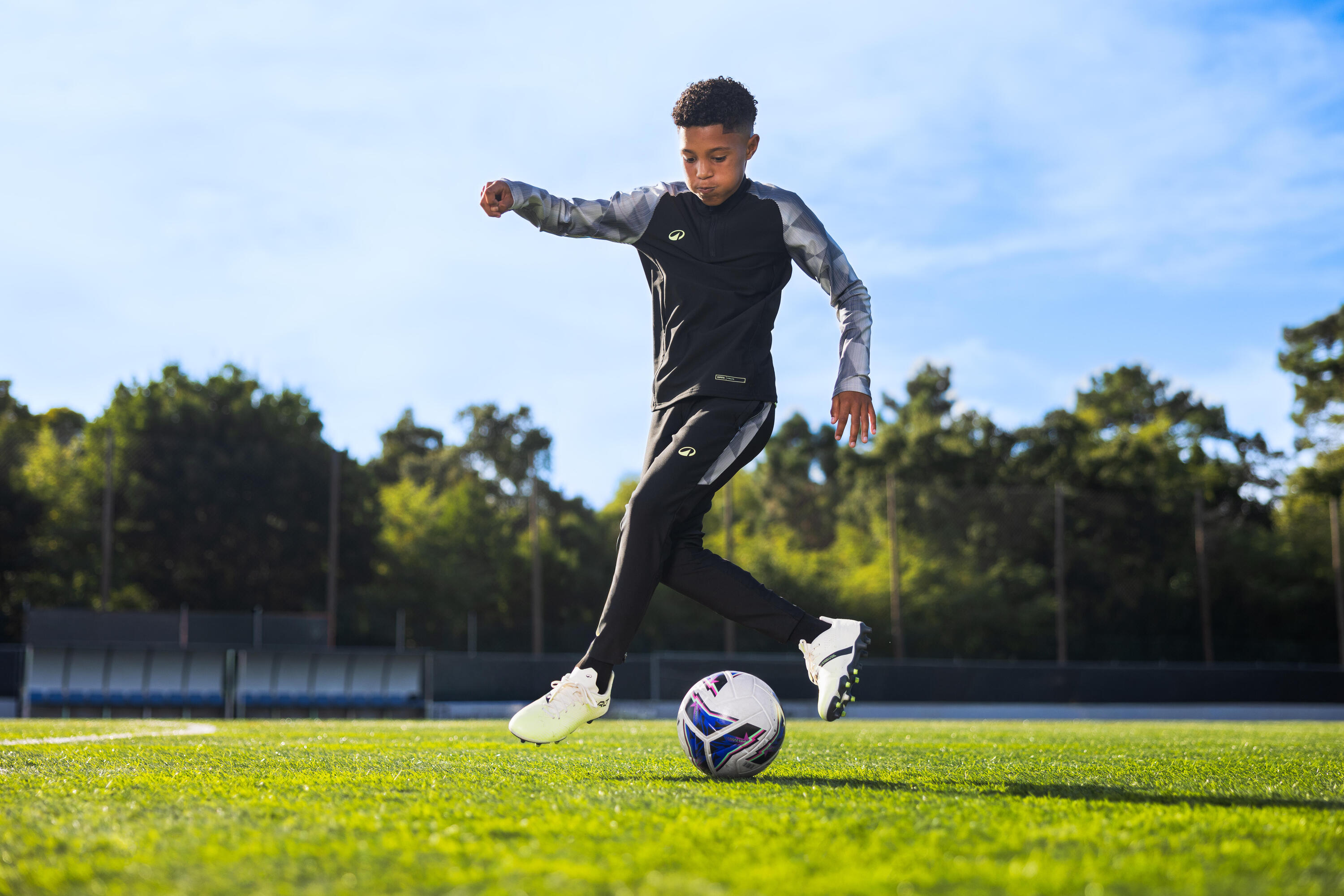 Chaussures de soccer à lacets enfant, Viralto I FG 9/9