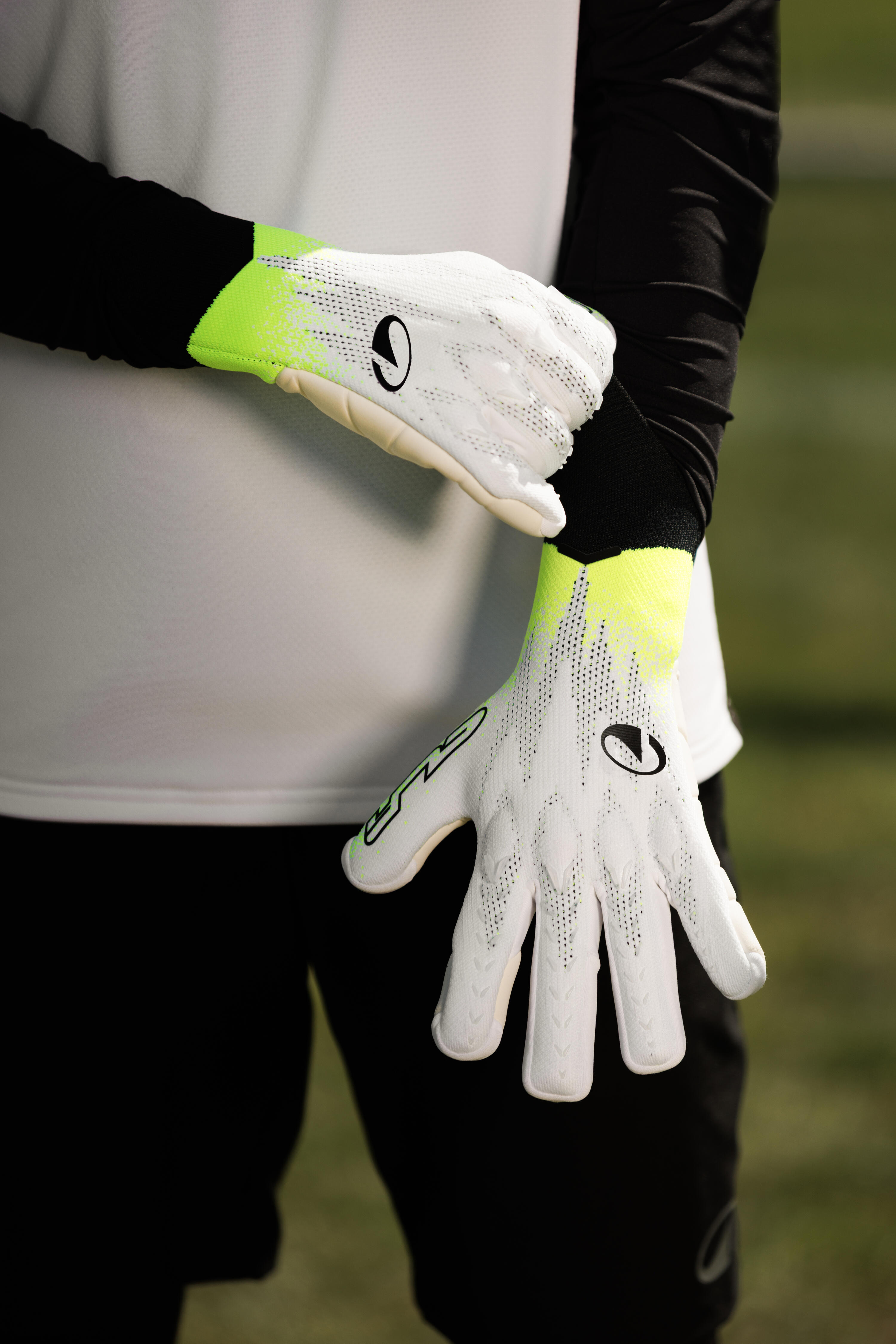 Strapless keepershandschoenen voor voetbal volwassenen CLR Pro 19/19