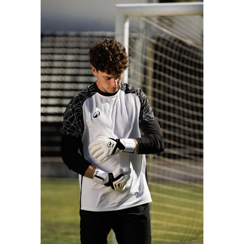 Mănuși de portar de fotbal f900 viralto alb-negru adulți