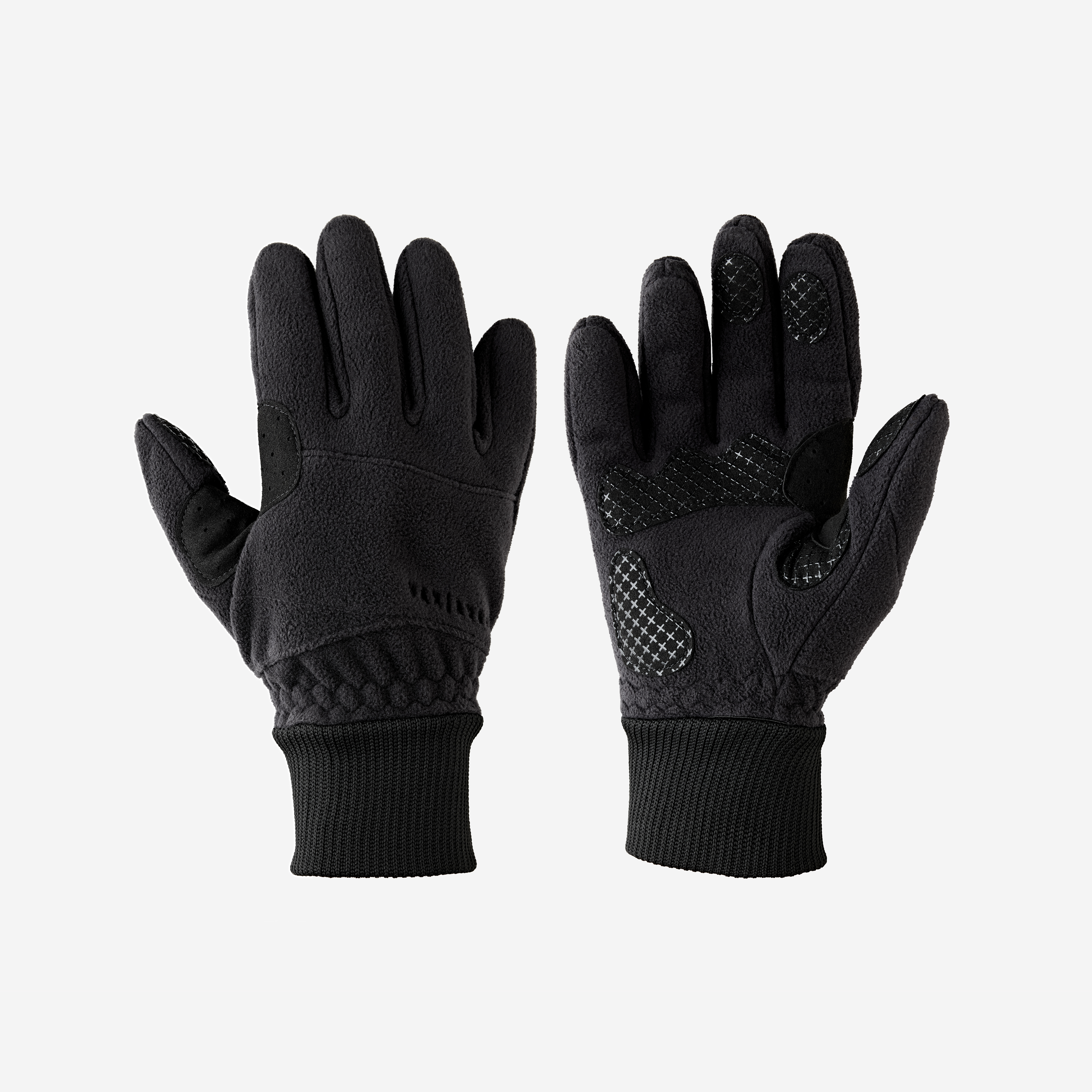 Gants De Cyclisme Homme En Polaire - Coupe-vent Et écran Tactile - Logo Réfléchissant - Pour VTT Et Ville
