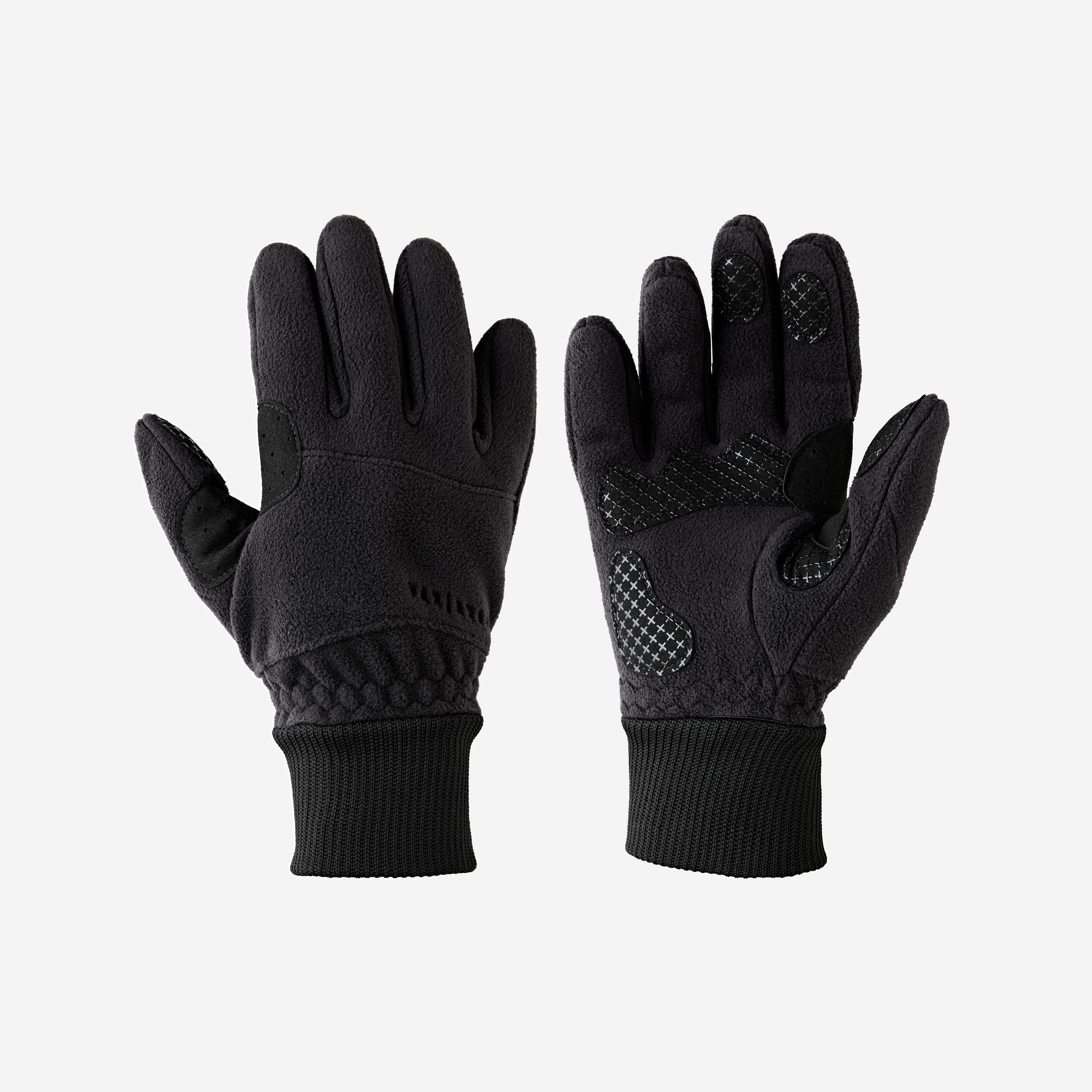 Decathlon UK VAN RYSEL Rc100 Winter Fleece Cycling Gloves - Black | FREE Click & Collect at Stores and Asda. 365 Days return available.