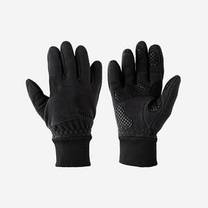 GUANTES CICLISMO INVIERNO TRIBAN ROADR 100 TEJIDO POLAR NEGRO