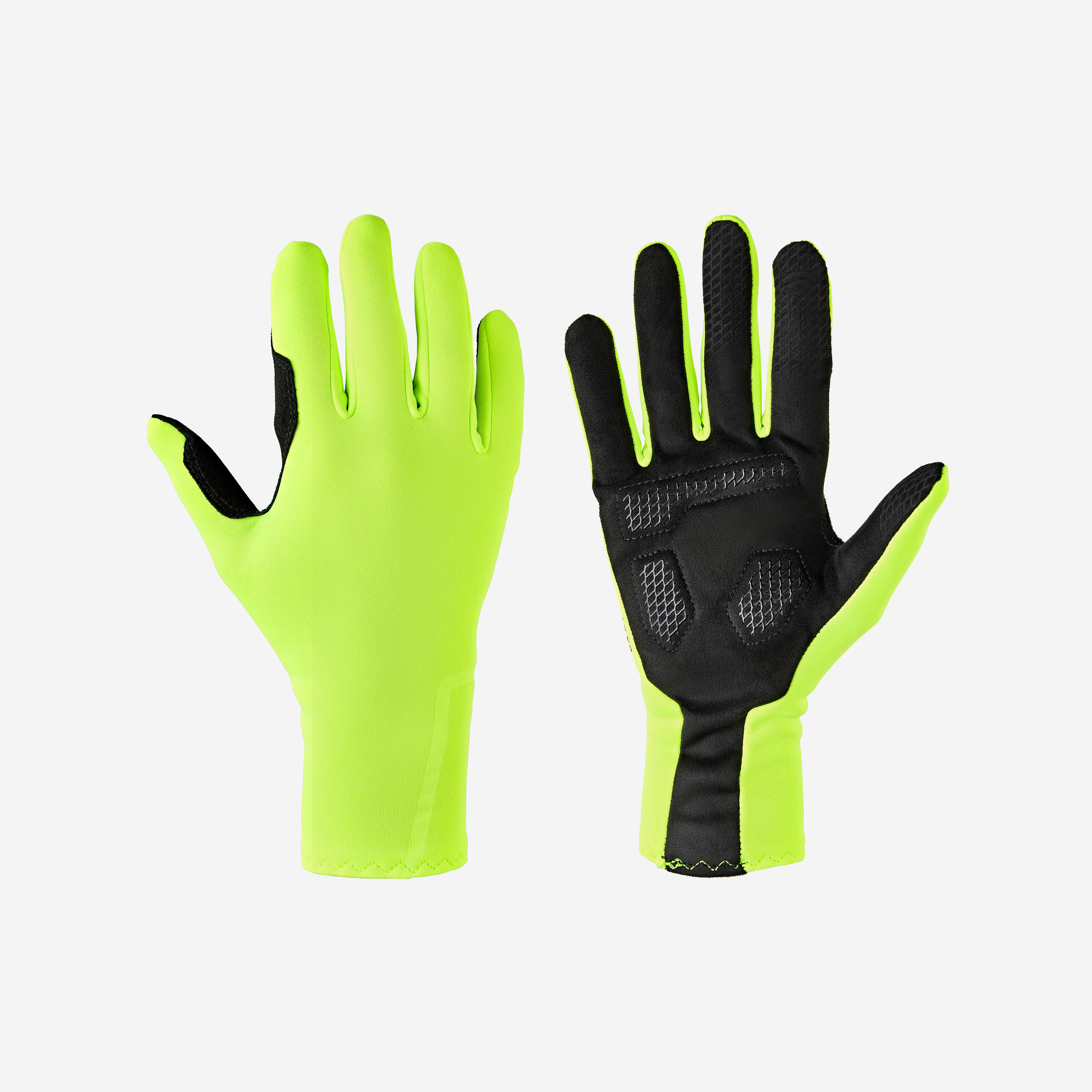 VAN RYSEL Adult Cycling Gloves Neon Yellow - 500 Series