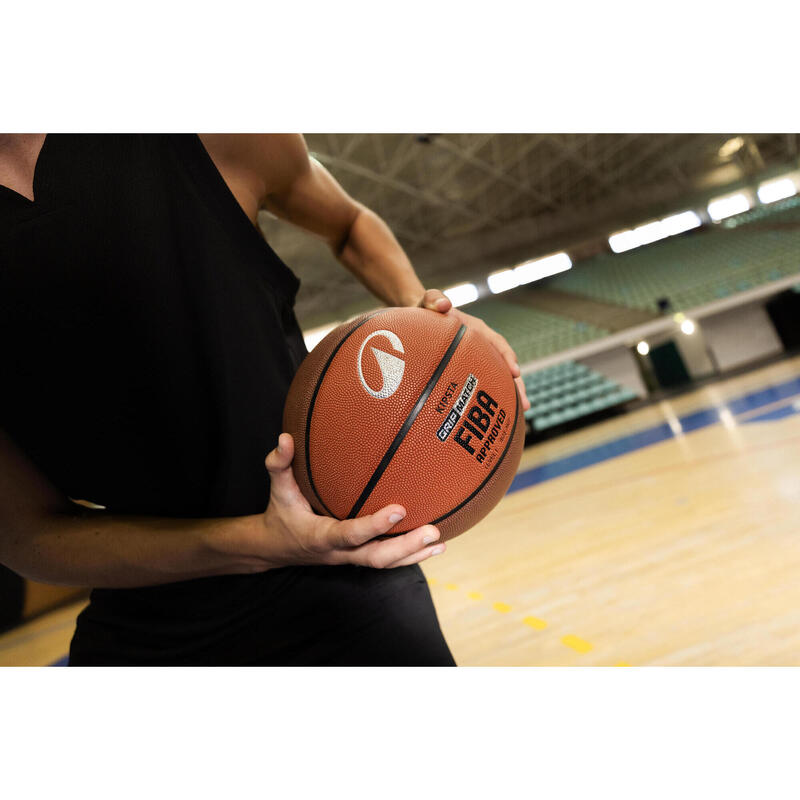 Basketbol Topu - 7 Numara - Kahverengi - Grip Match BT500X