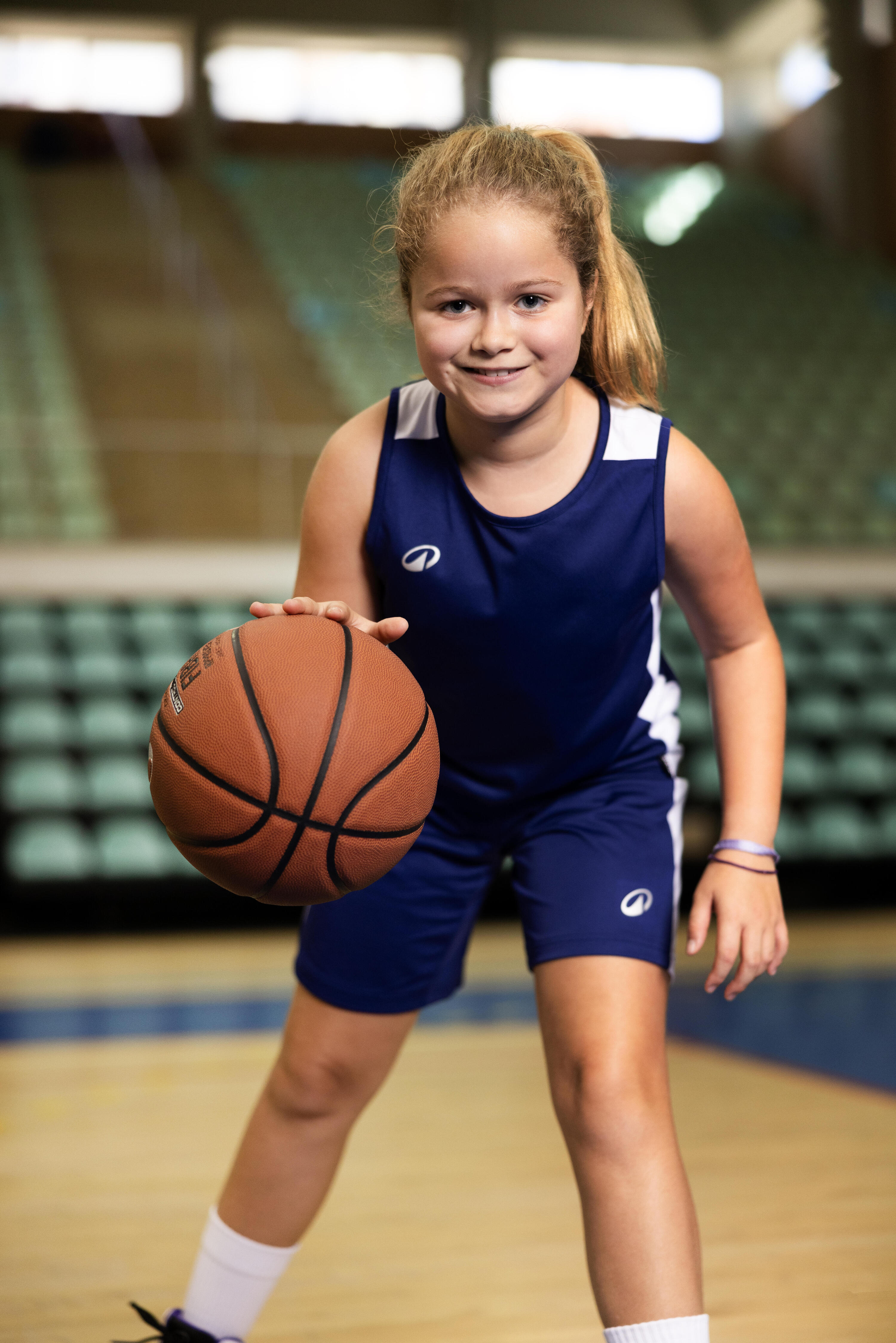 Kinder-Basketball-Shorts, SH100, Dunkelblau 8/8