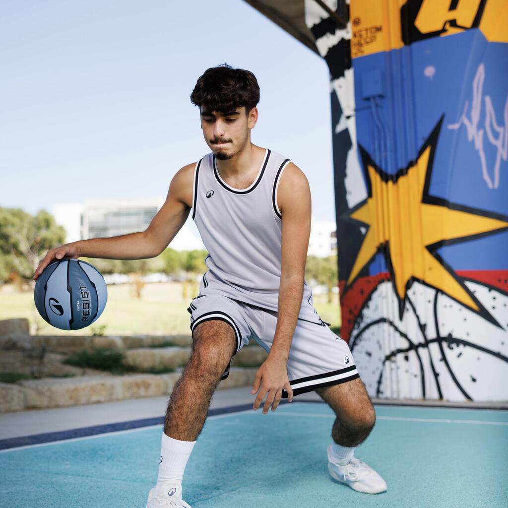 Πολυχρηστική Μπάλα Μπάσκετ Μέγεθος 7, Resist - Γκρι/Μπλε