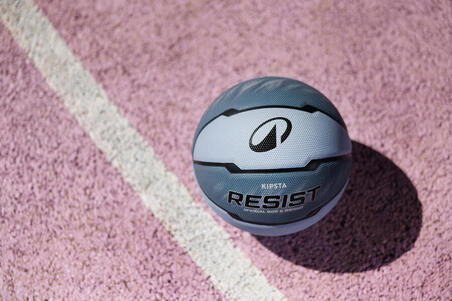 М'яч баскетбольний Resist для хлопців/чоловіків розмір 7 сірий/синій