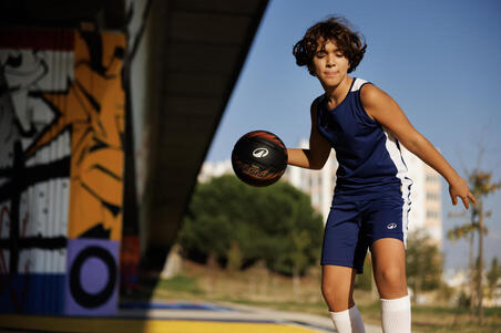 Майка баскетбольна дитяча 100 темно-синя