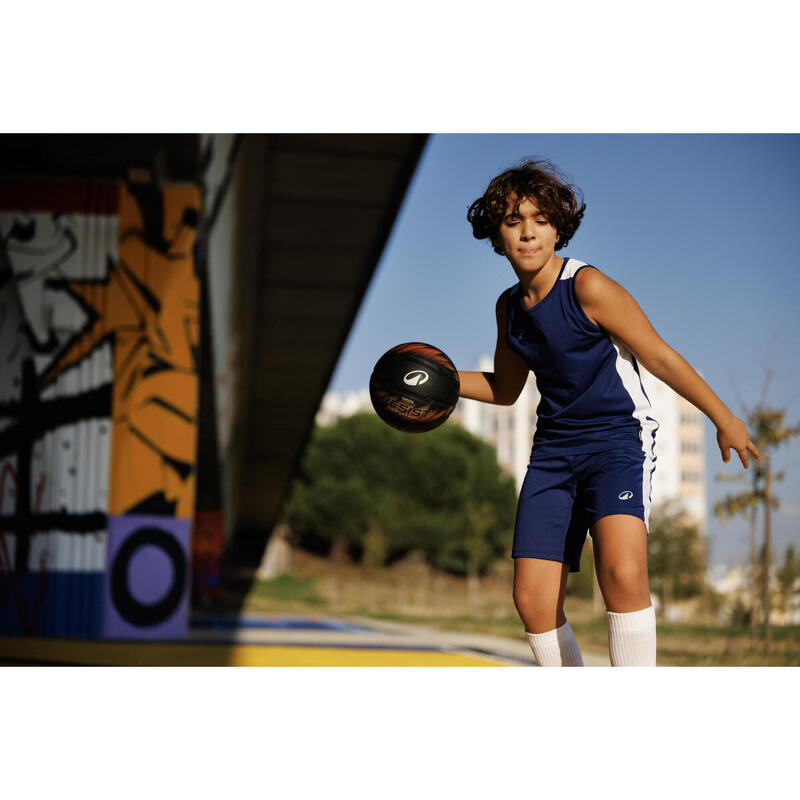 Çocuk Basketbol Forması - Lacivert - Tank 100
