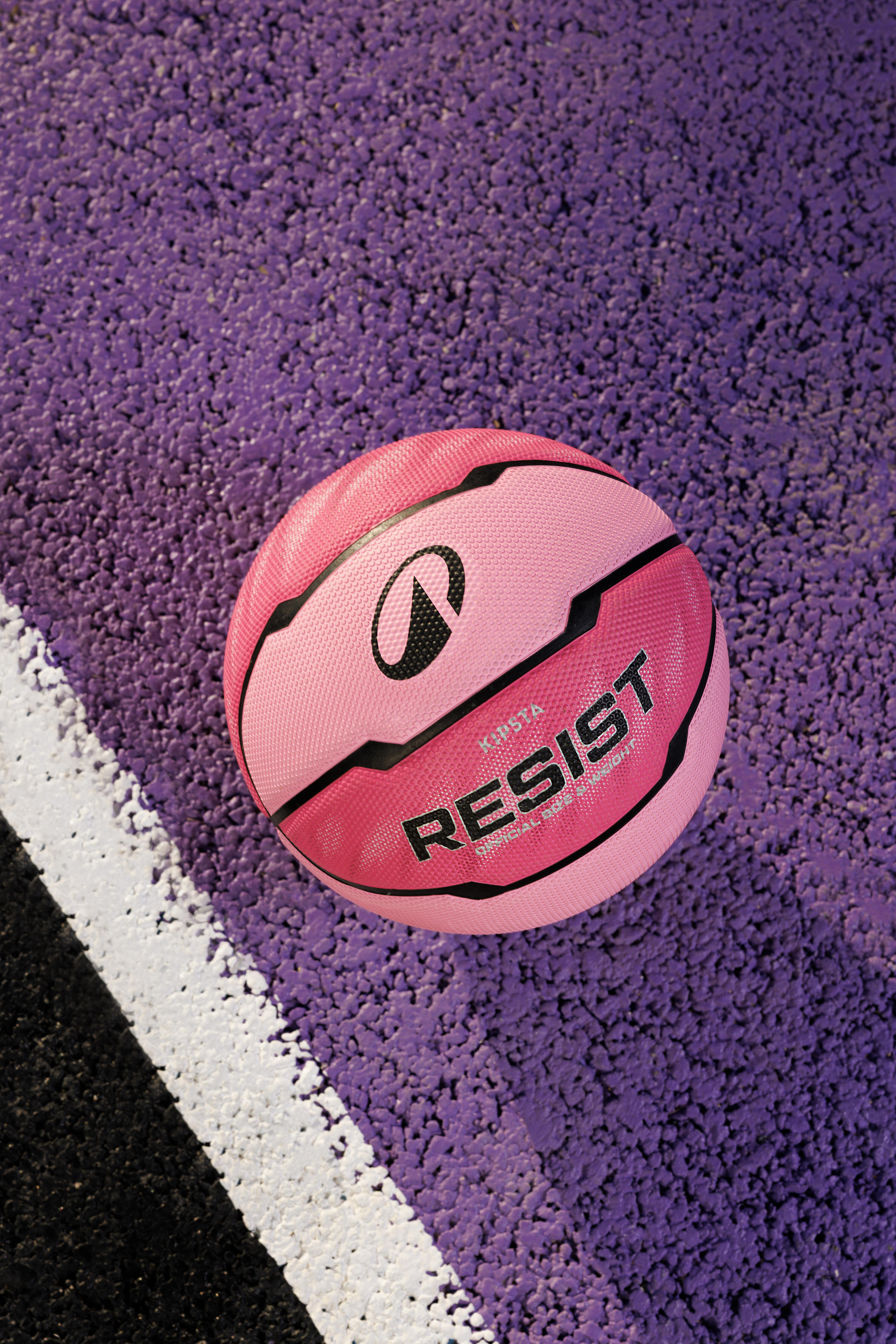 Ballon de basketball extérieur polyvalent enfant taille 5, Resist 6/7