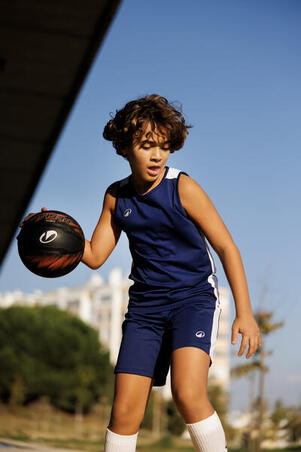 М'яч баскетбольний Resist для дітей розмір 5 чорний/помаранчевий