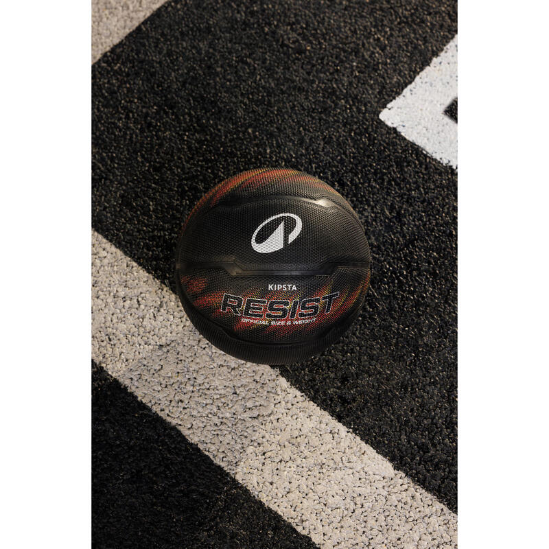 Minge de baschet mărimea 5 - RESIST R500 Negru Poortocaliu
