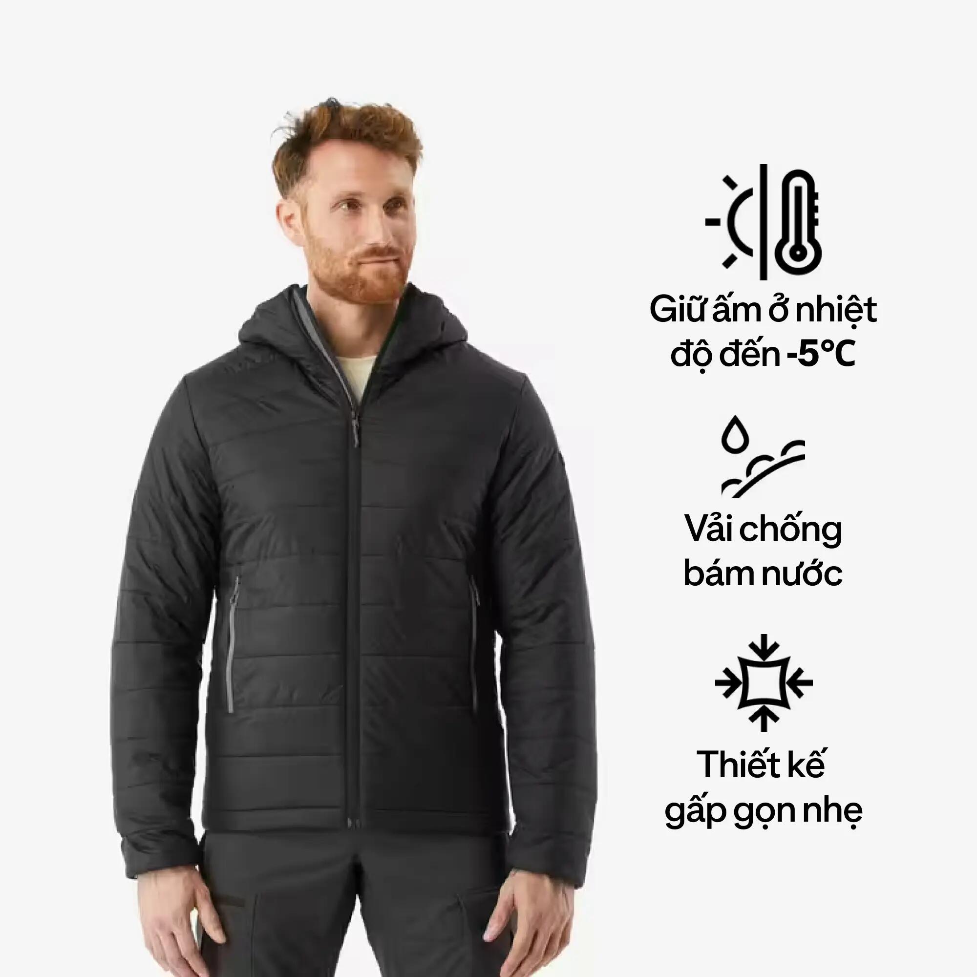 Piumino trekking uomo MT100 OVATTA nero 11/13