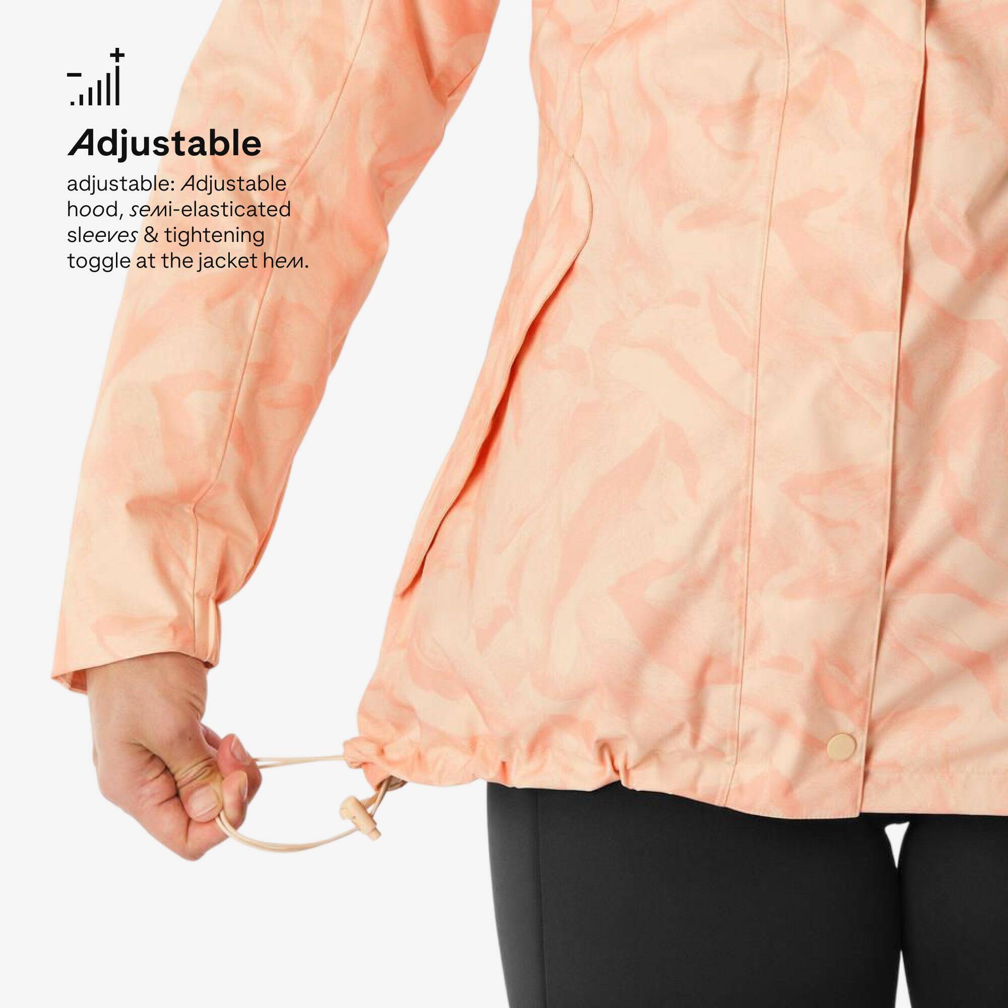 Women’s waterproof hiking jacket -10°C NH500 - Beige -  3