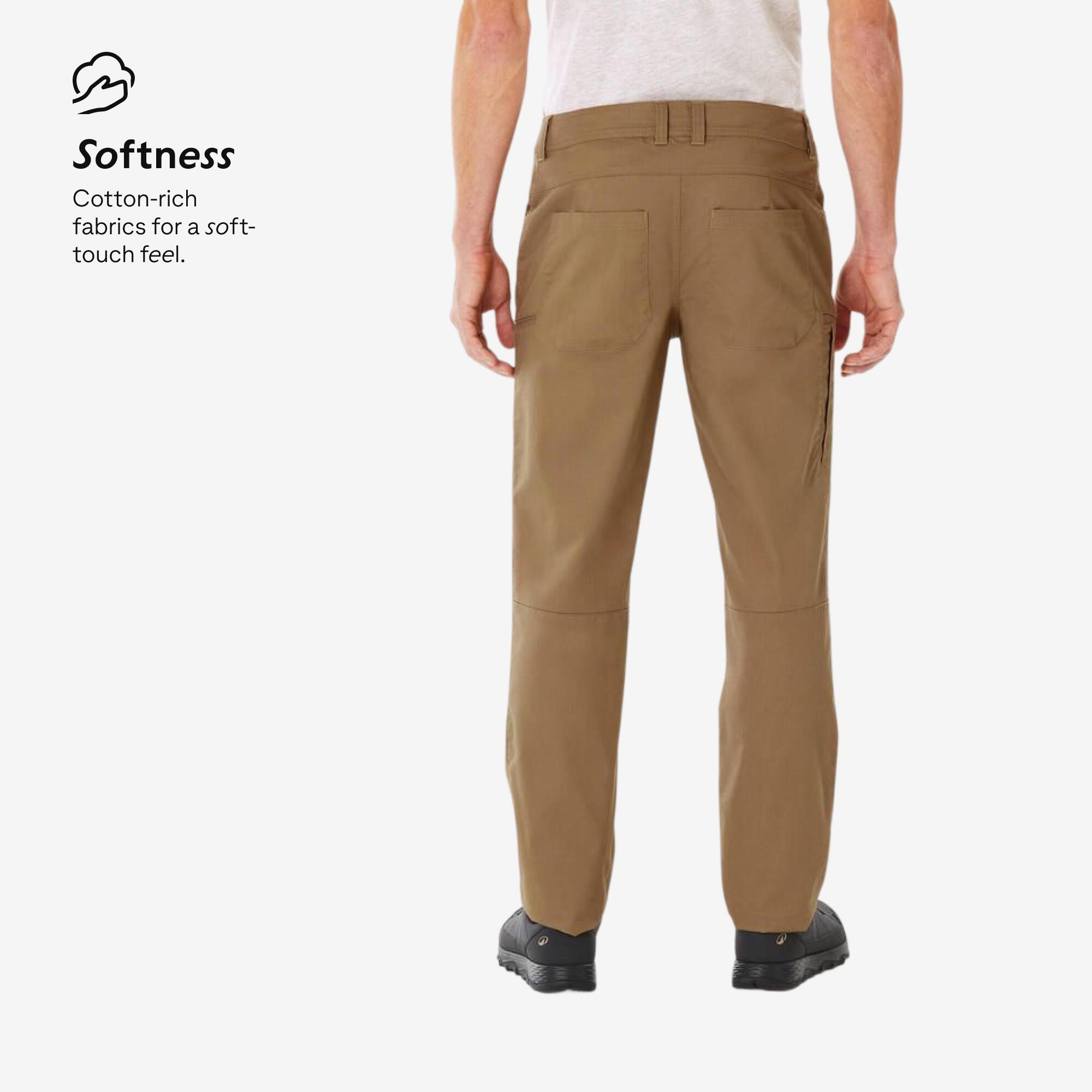 Men's hiking trousers, NH500 Regular - Brown