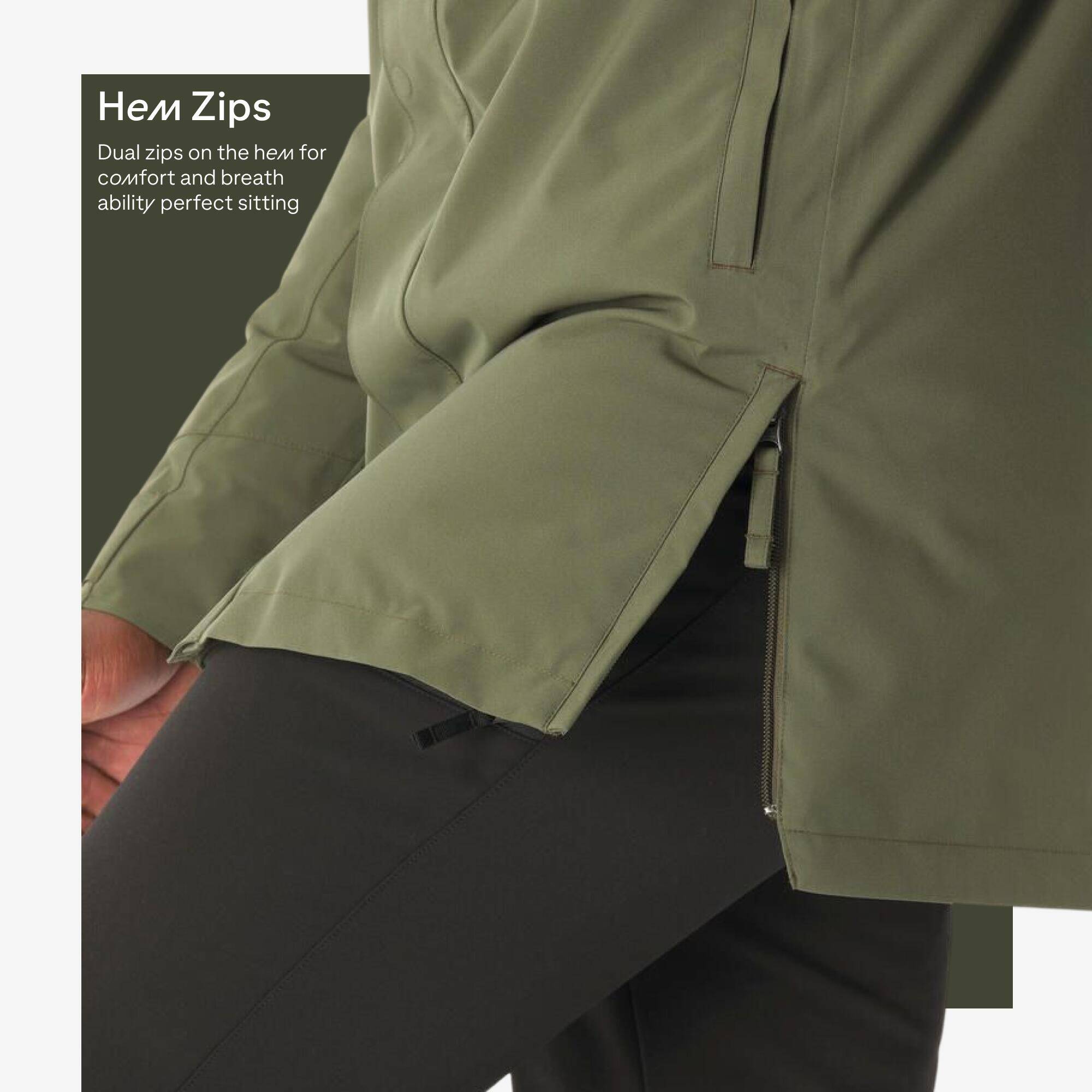 Men’s waterproof hiking parka -10°C, NH500 - Green -  5