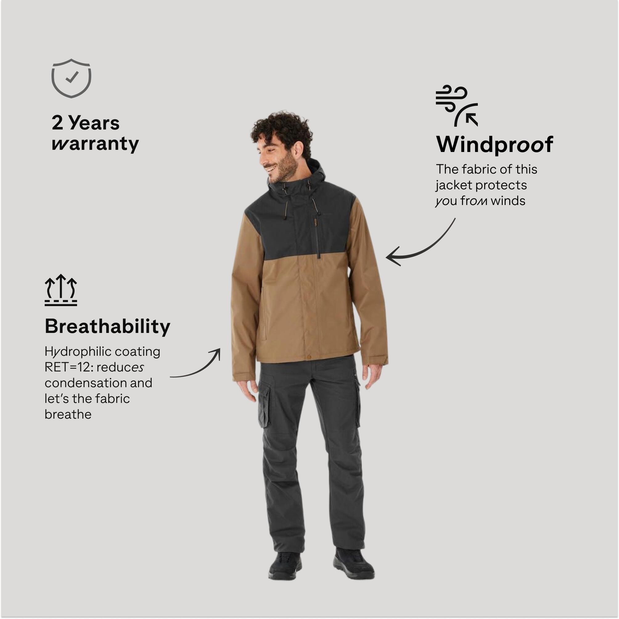 Men’s Waterproof Hiking Jacket NH500 Imper