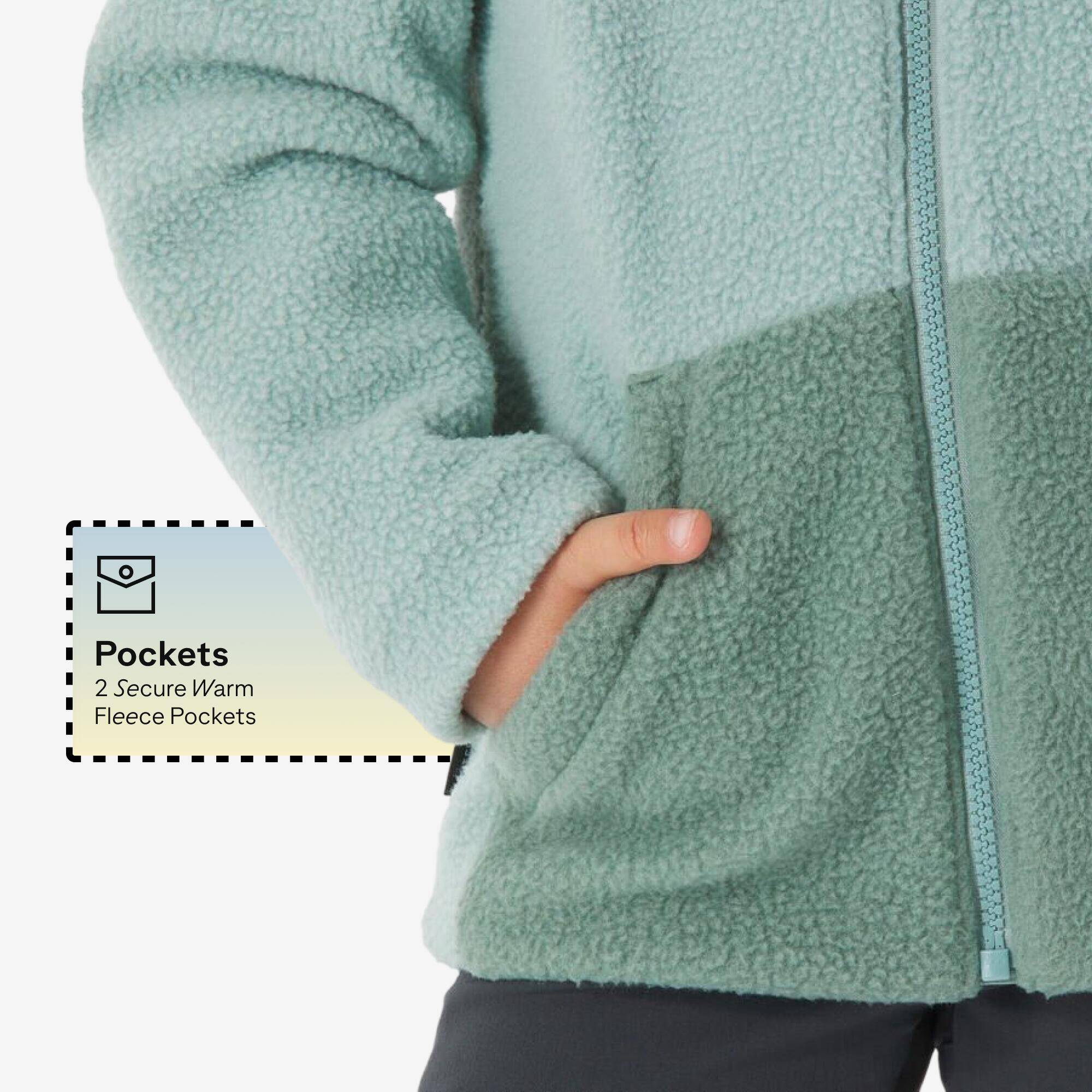 NH500 kids’ fleece - 2–6 years - Sherpa green -  5