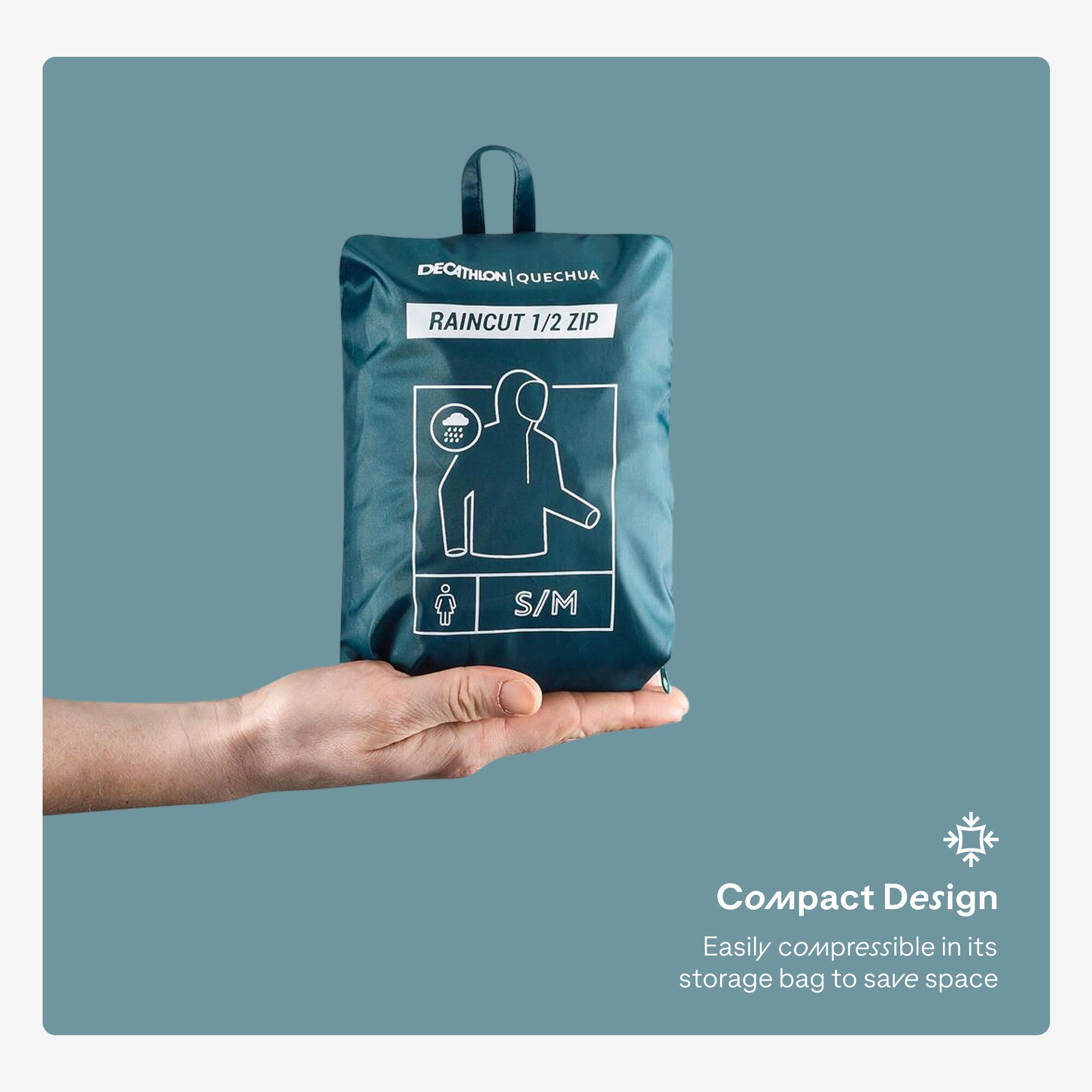 Women’s Water-repellent, Windproof Hiking Jacket Raincut 1/2 Zip - Blue