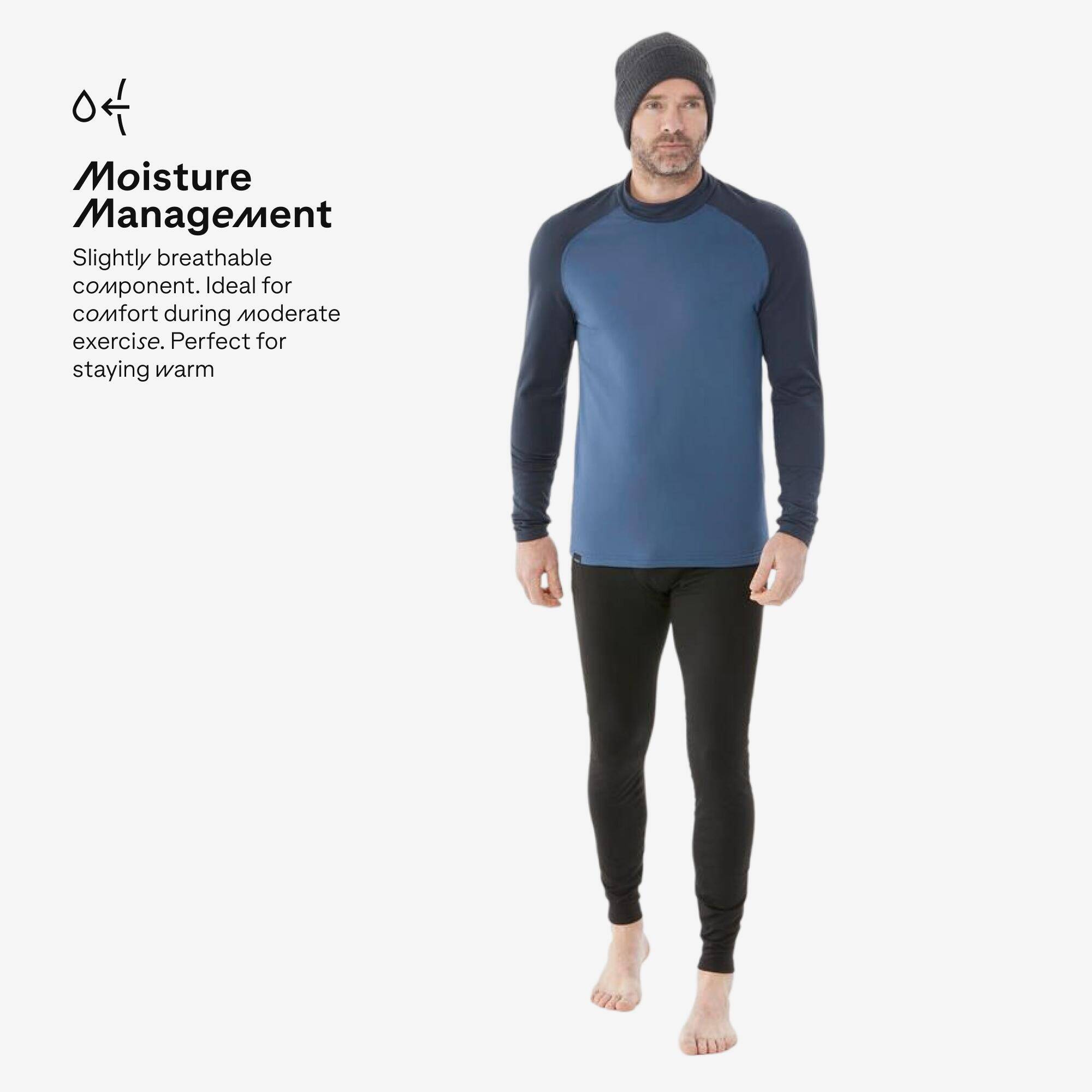 Men Thermal for Skiing BL500 - Blue -  2