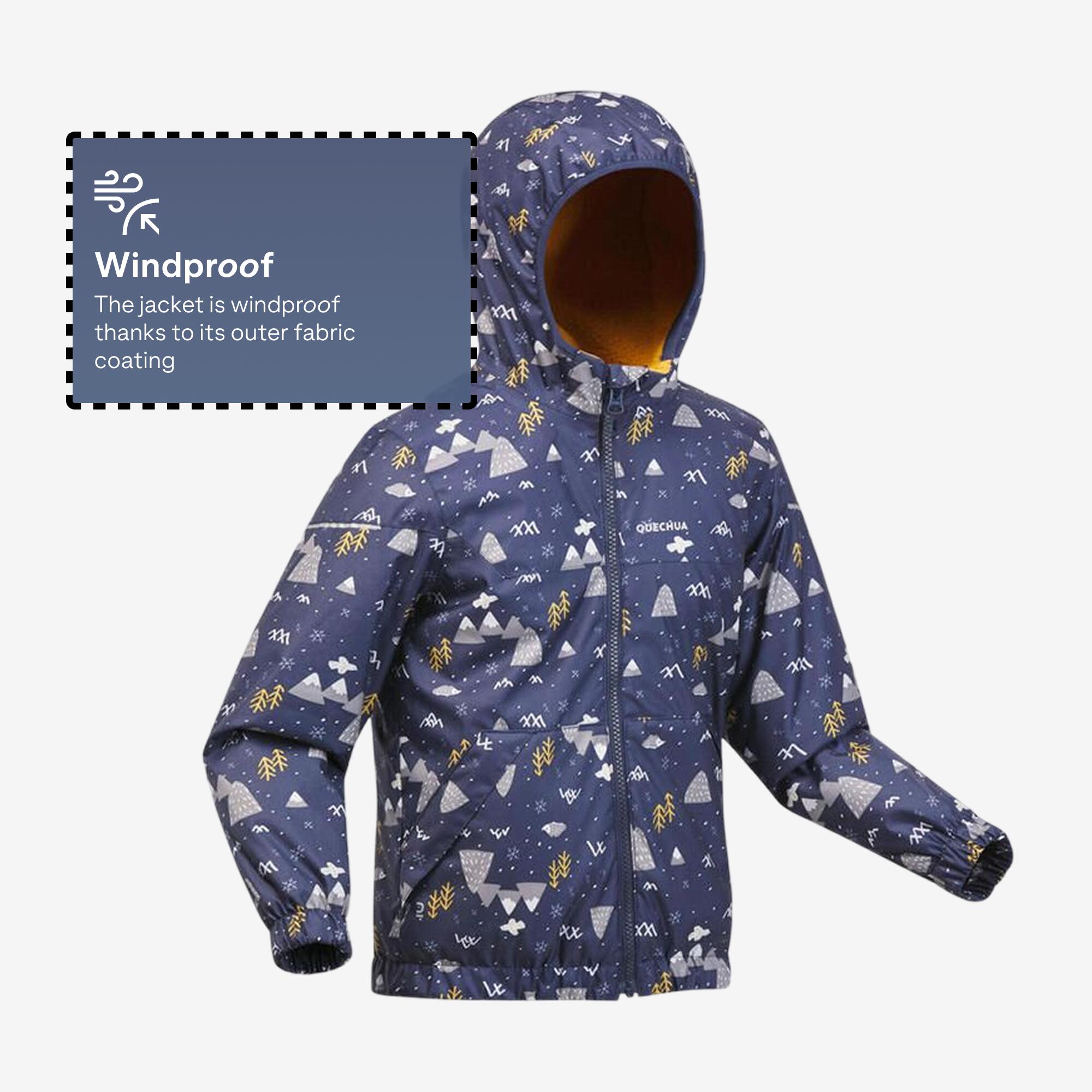 Kids’ waterproof winter jacket, 2-5 years, 100 - Blue