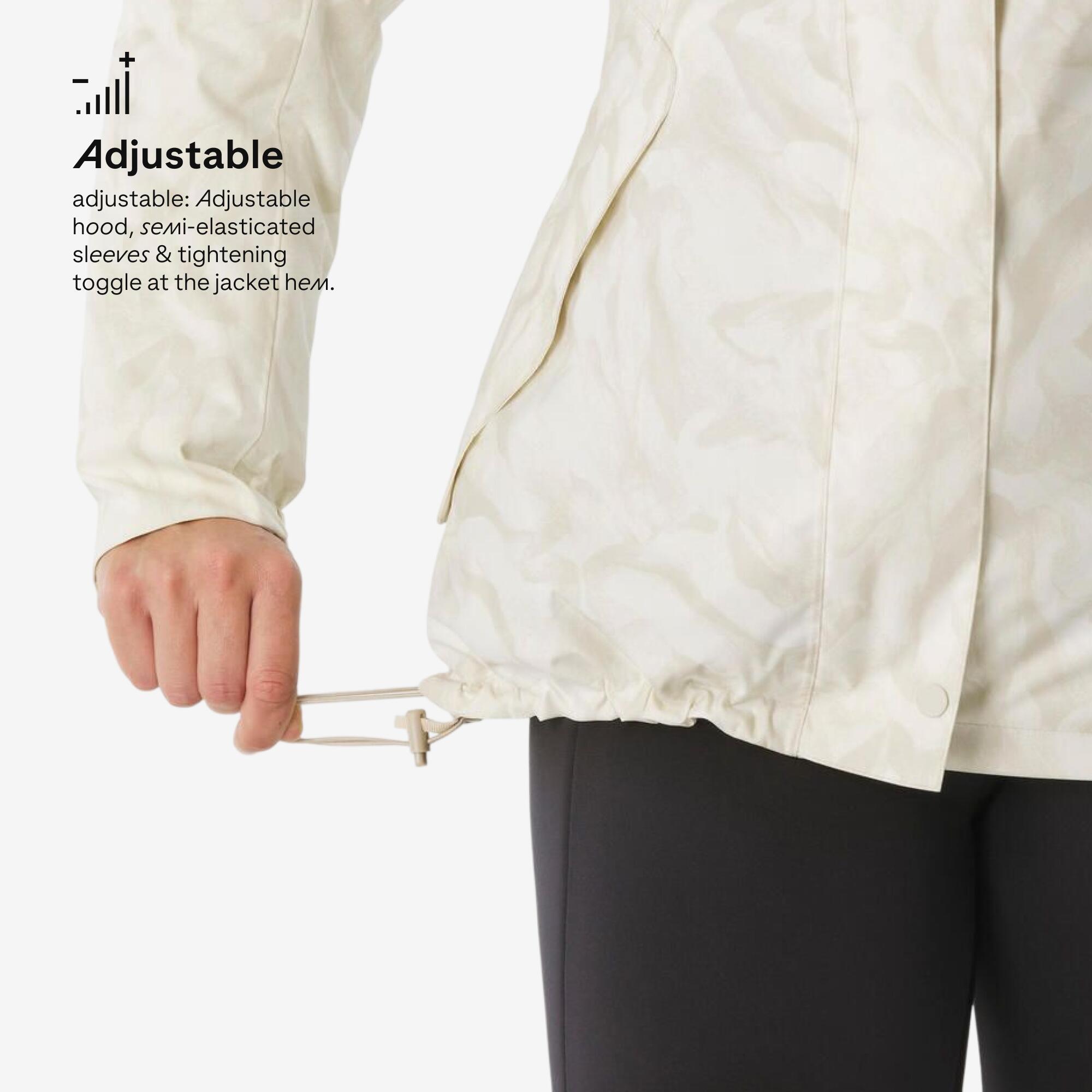 Women’s waterproof hiking jacket -10°C NH500 - Beige