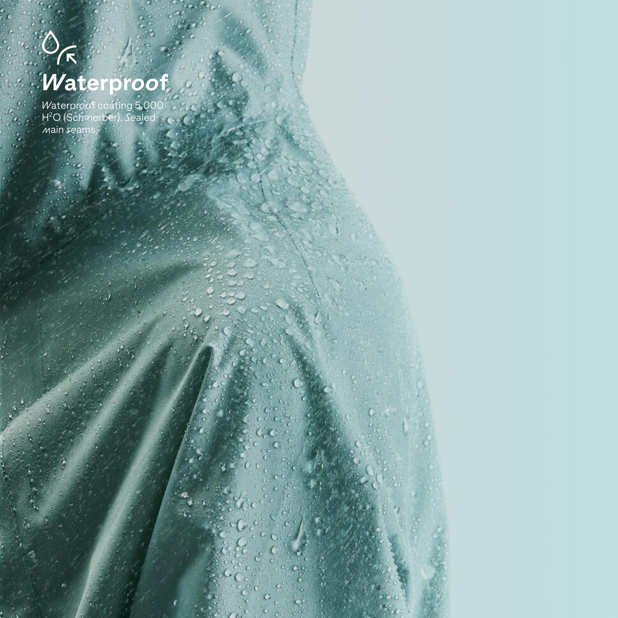 Women’s waterproof hiking jacket, Raincut Long - Green