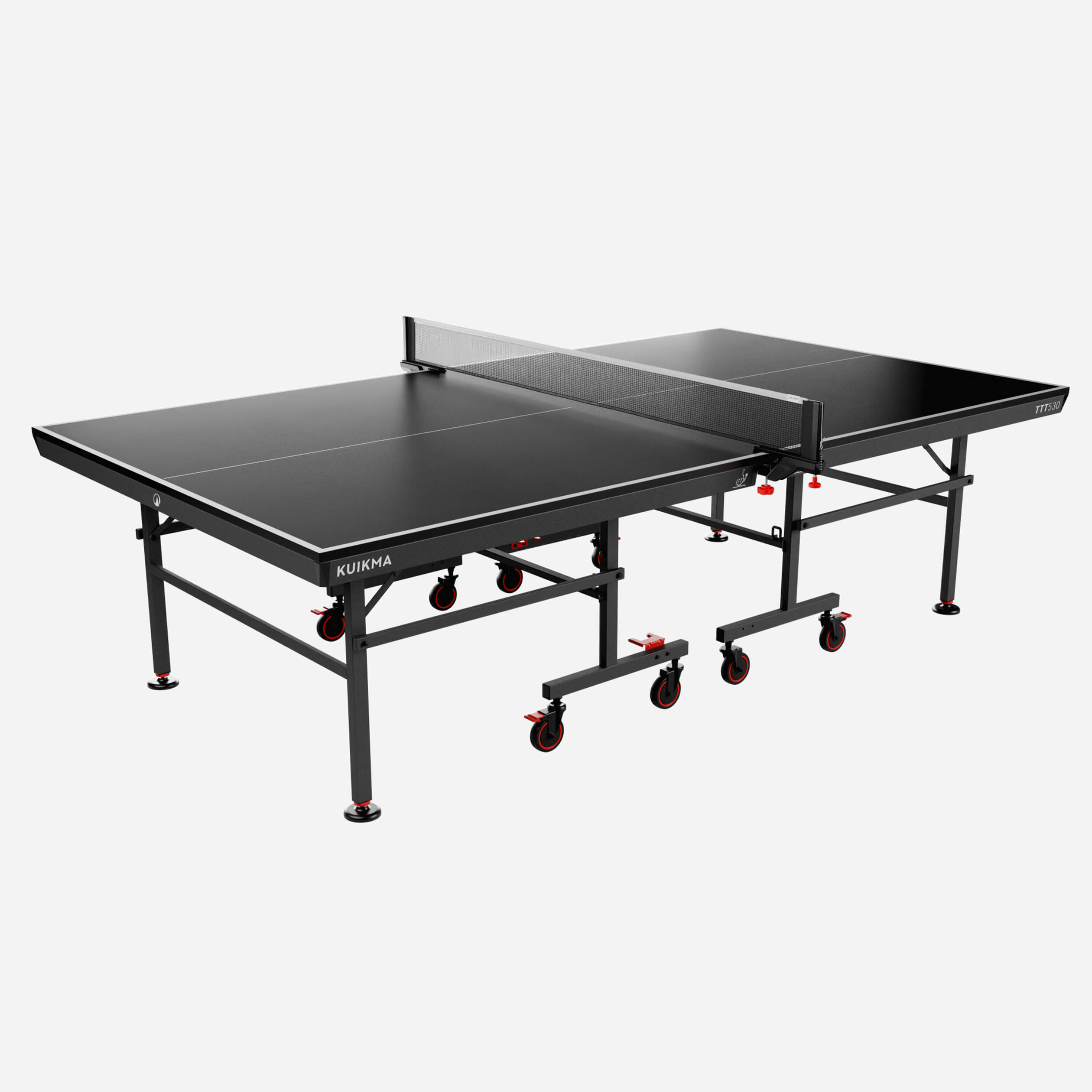 Compact Indoor Table Tennis Table ITTF, TTT 530 - Black