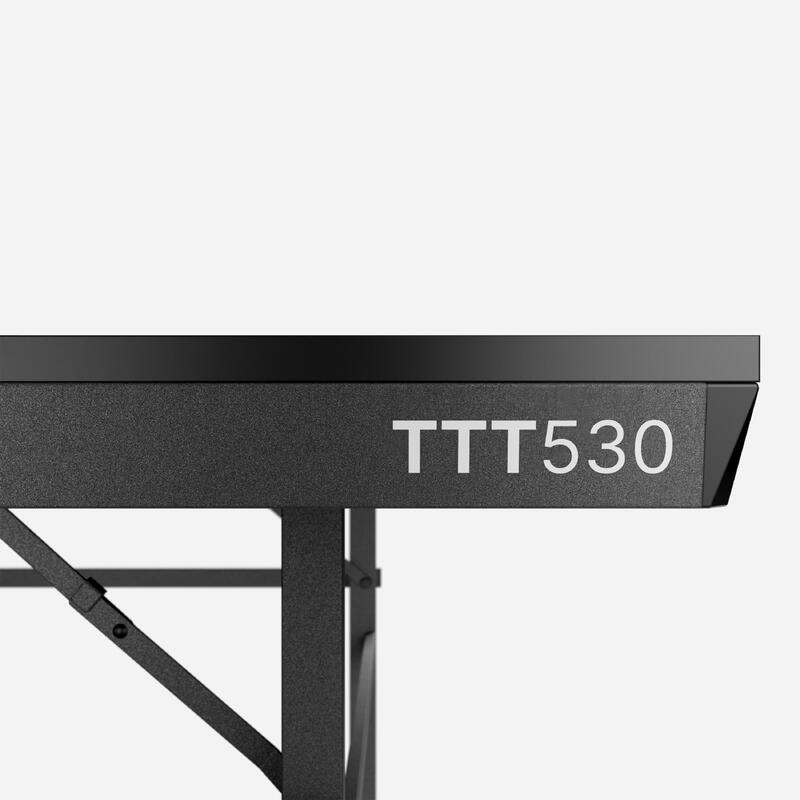 Masă de tenis de masă de interior compactă pentru competiție ITTF, TTT 530 Negru