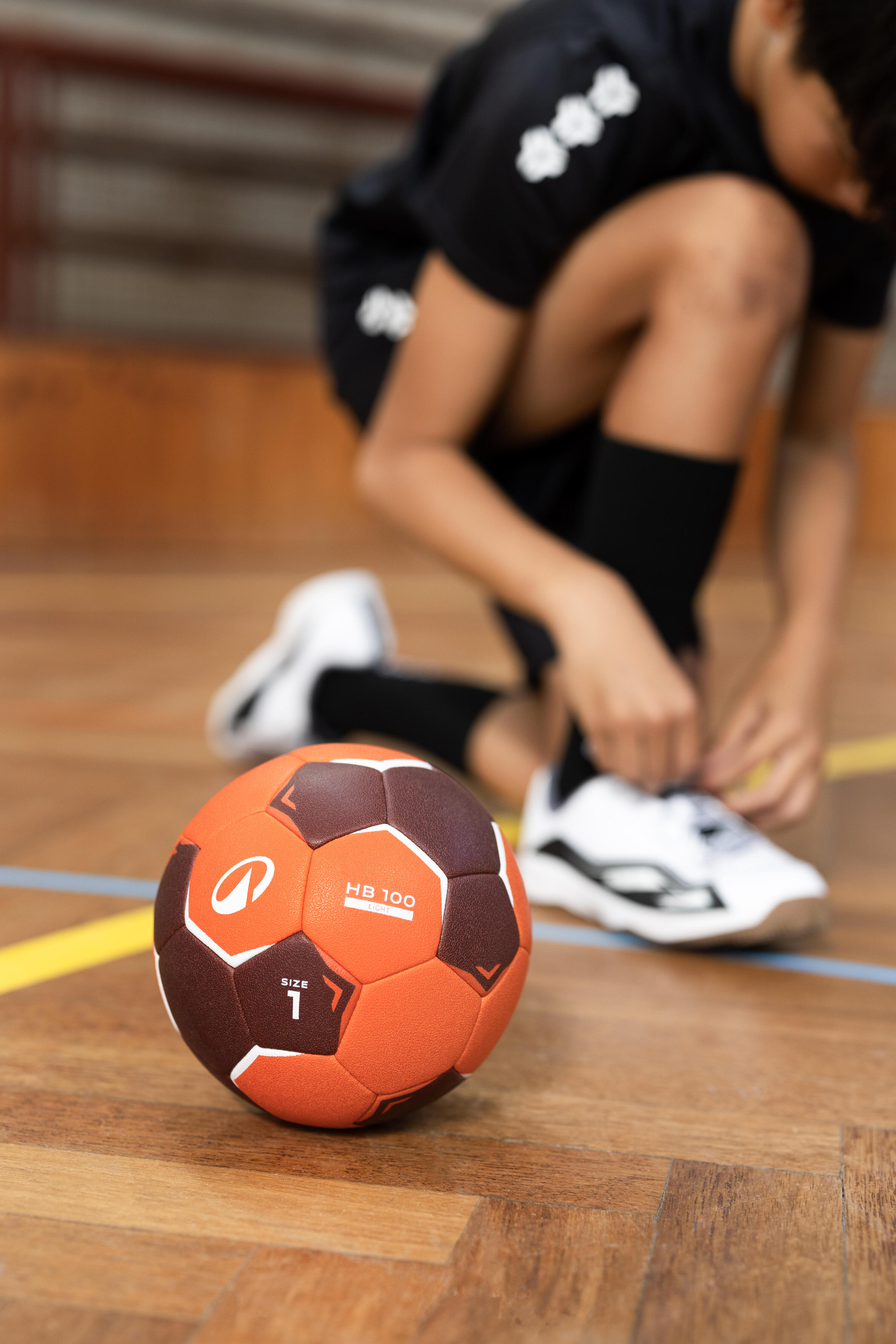 Handball Grösse 1 - HB100 light orange 9/11