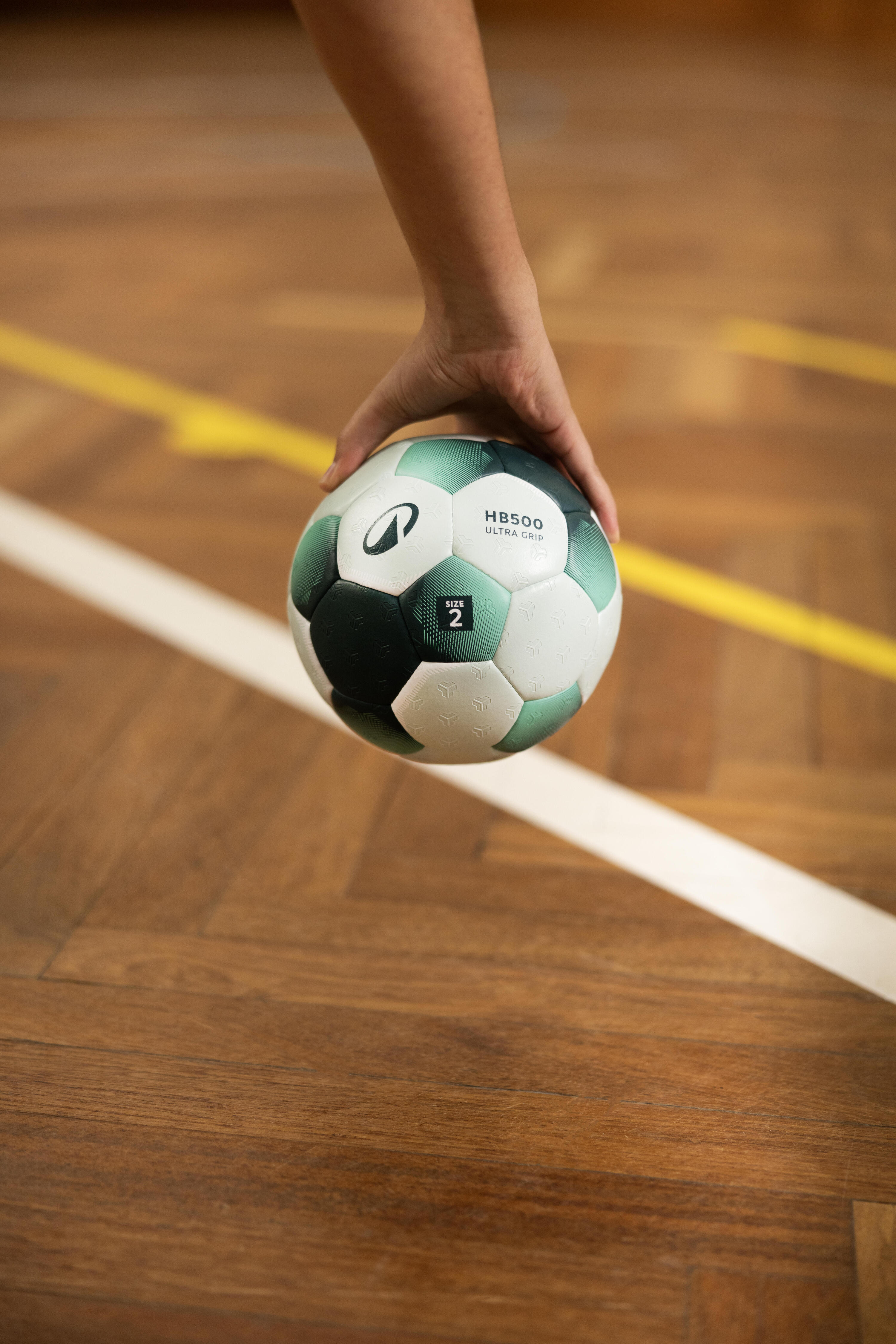 Handball Größe 2 - HB500 Ultragrip grün  4/10