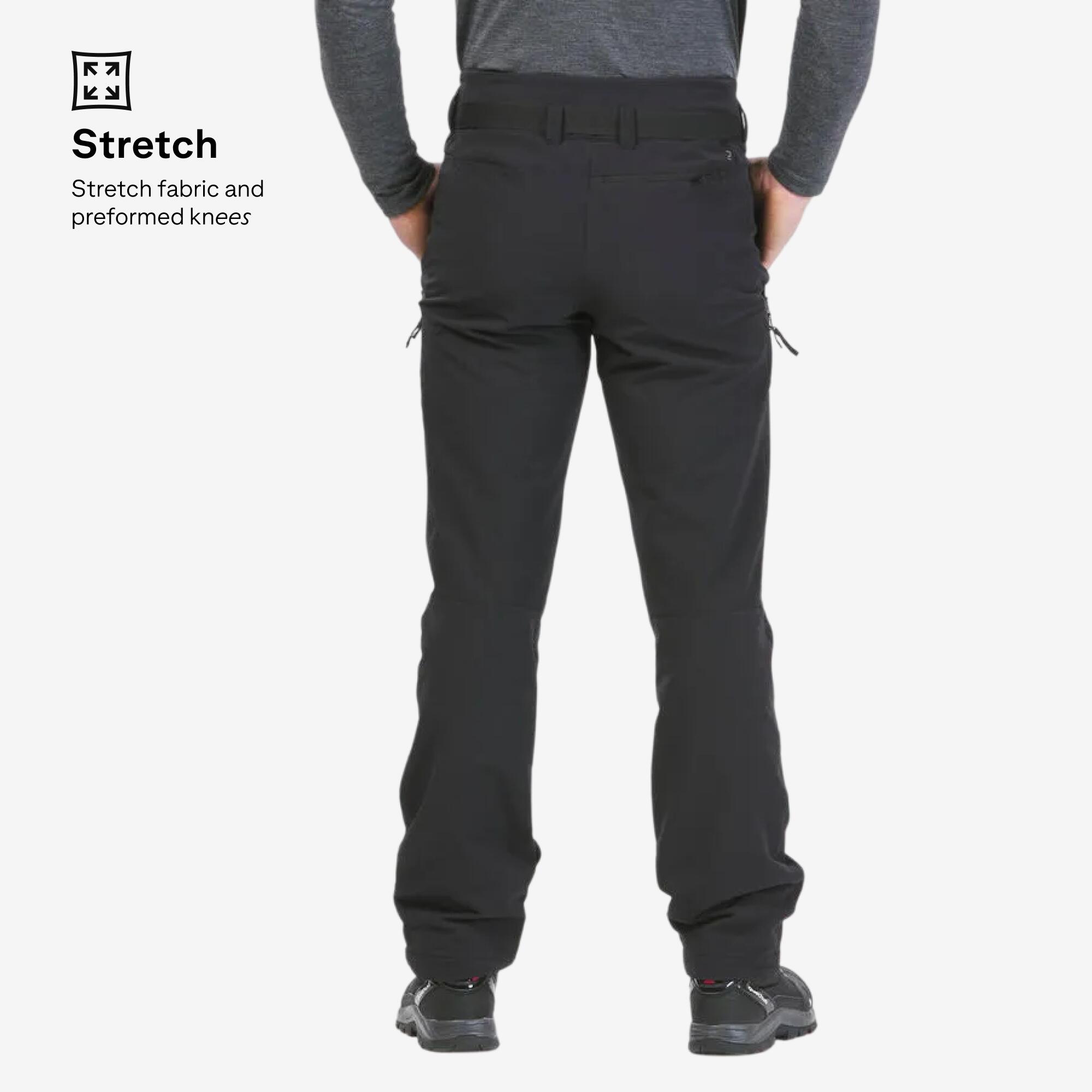 Men’s warm and water-repellent hiking trousers SH500 - Black