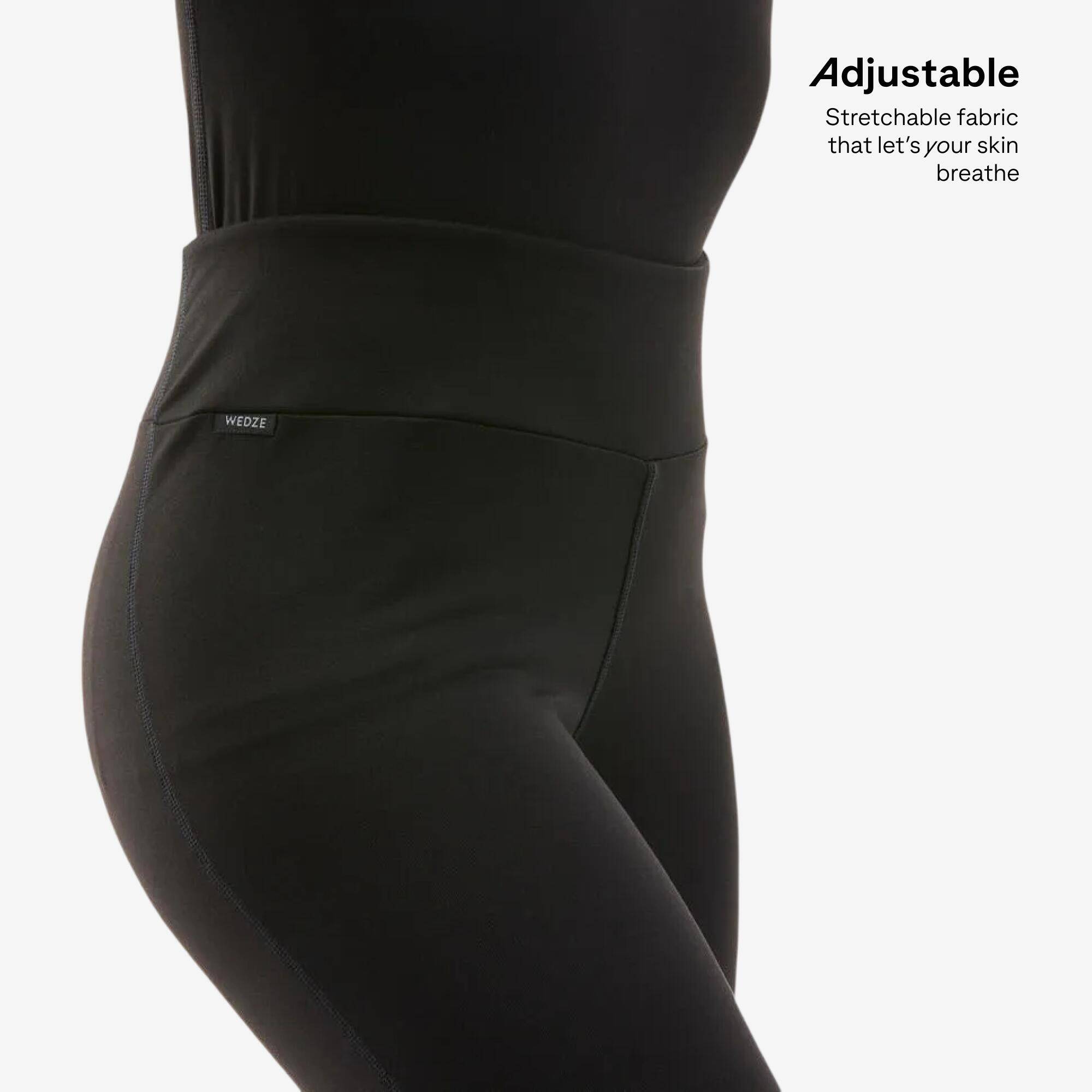 Women Thermal Pant for Skiing - BL500 Black -  4