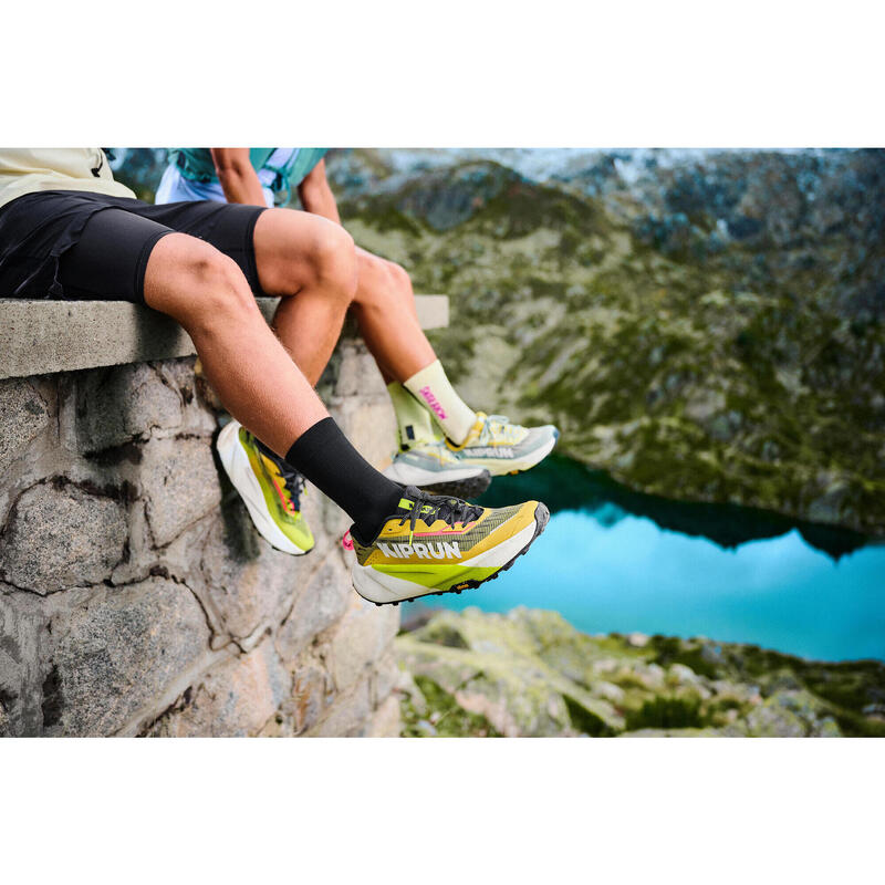 Încălțăminte de alergare trail, Kiprun Kipsummit Max galben, bărbați