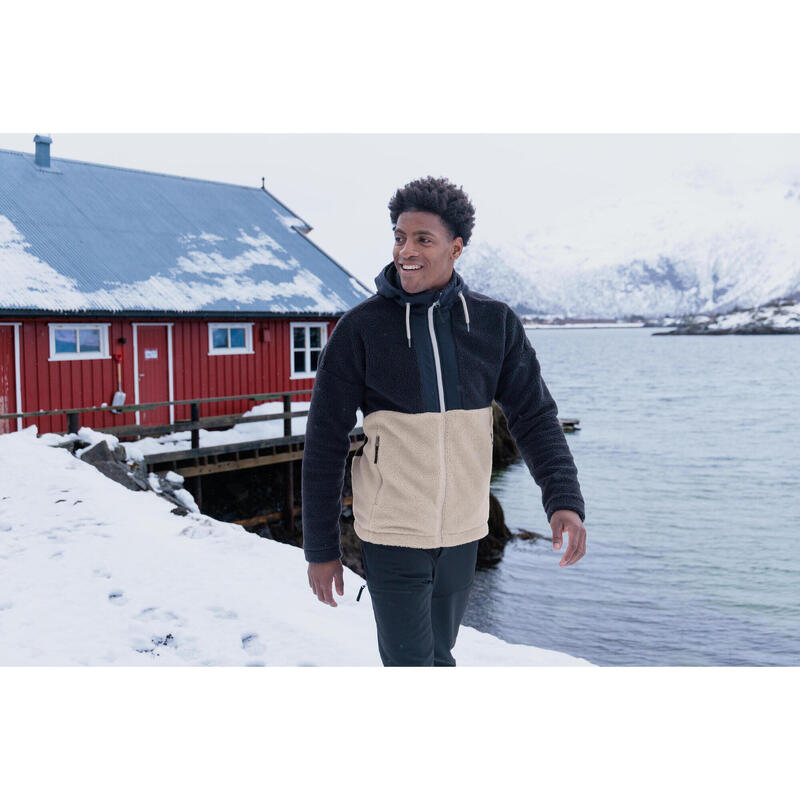 Erkek Outdoor Polar Kışlık Mont/Kar Montu - Bej - SH900